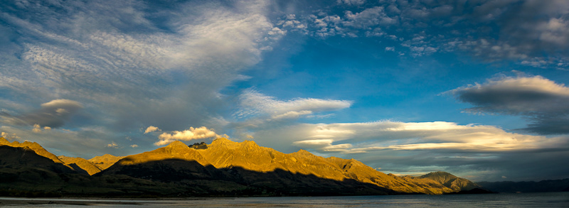 Last light on Richardson Range, Glenorchy - Otago
