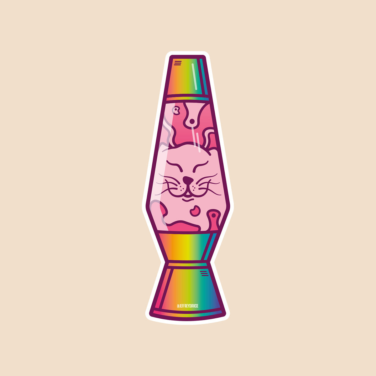 Lava Lamp Cat Illustration by Jeffrey Dirkse