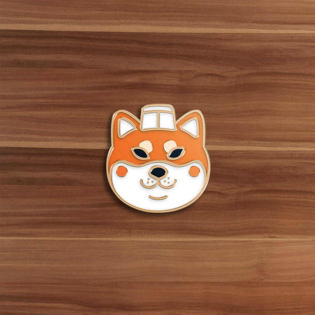 Shiba Sushi Enamel Pin Illustration by Jeffrey Dirkse