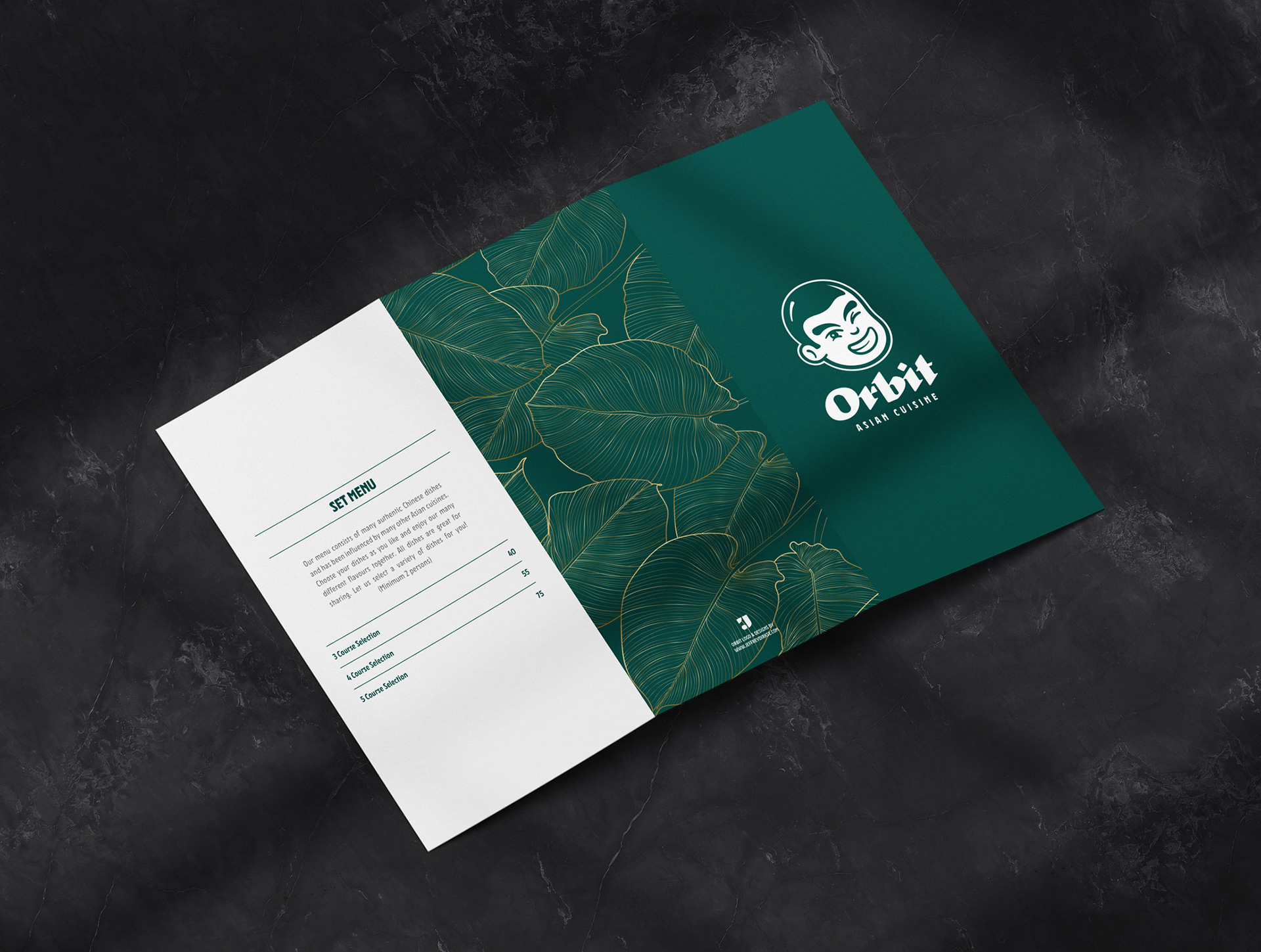 Restaurant Orbit Amsterdam Menu Design by Jeffrey Dirkse