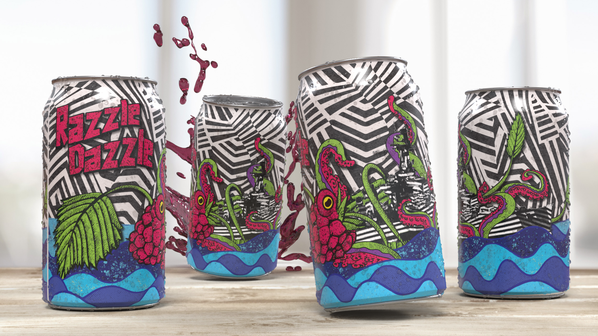 Illustration for Amalga Distillery's canned cocktail
