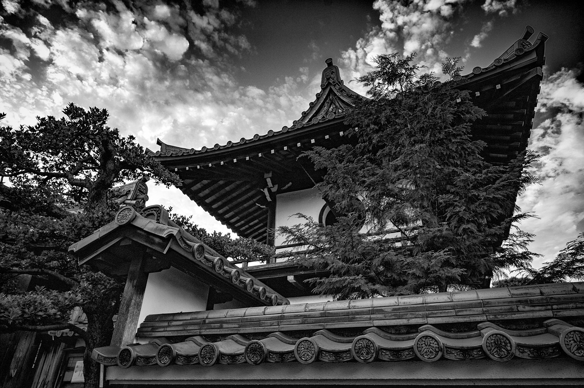 Temple Roofs Nagoya Japan 1