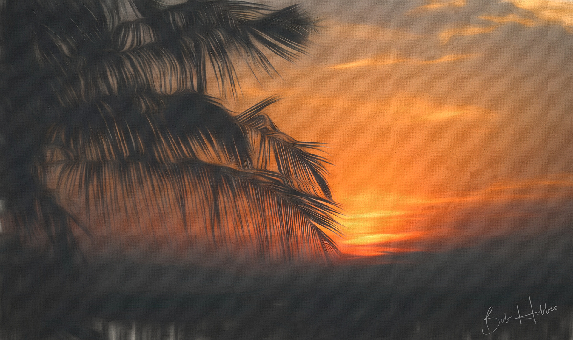 Sunset from St Lucia, KZN, South Africa.