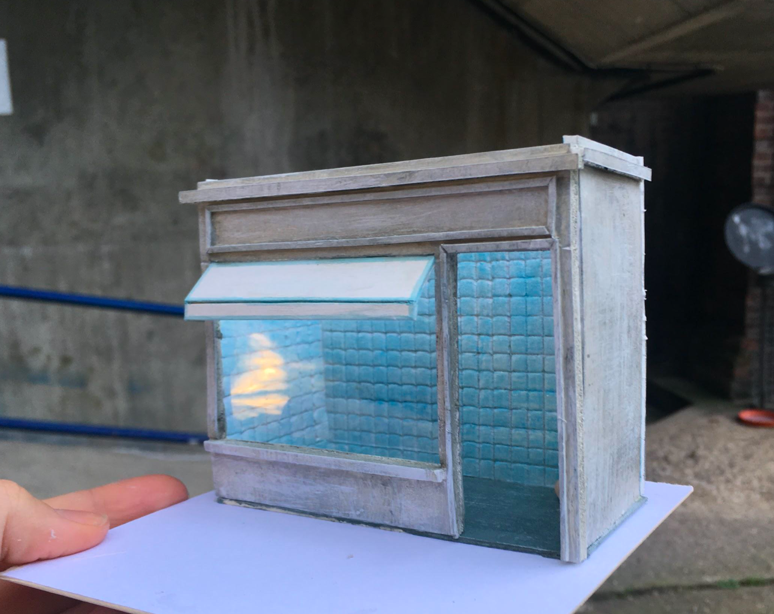 Colour Card Model Maquette- Updated Shop Design