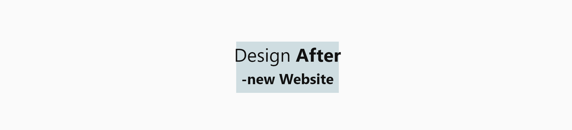 Design After - new Website