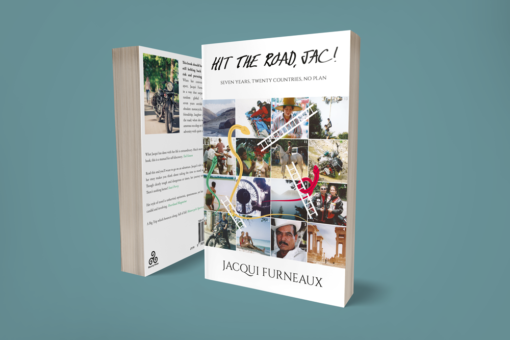 'Hit The Road, Jac!' book cover design