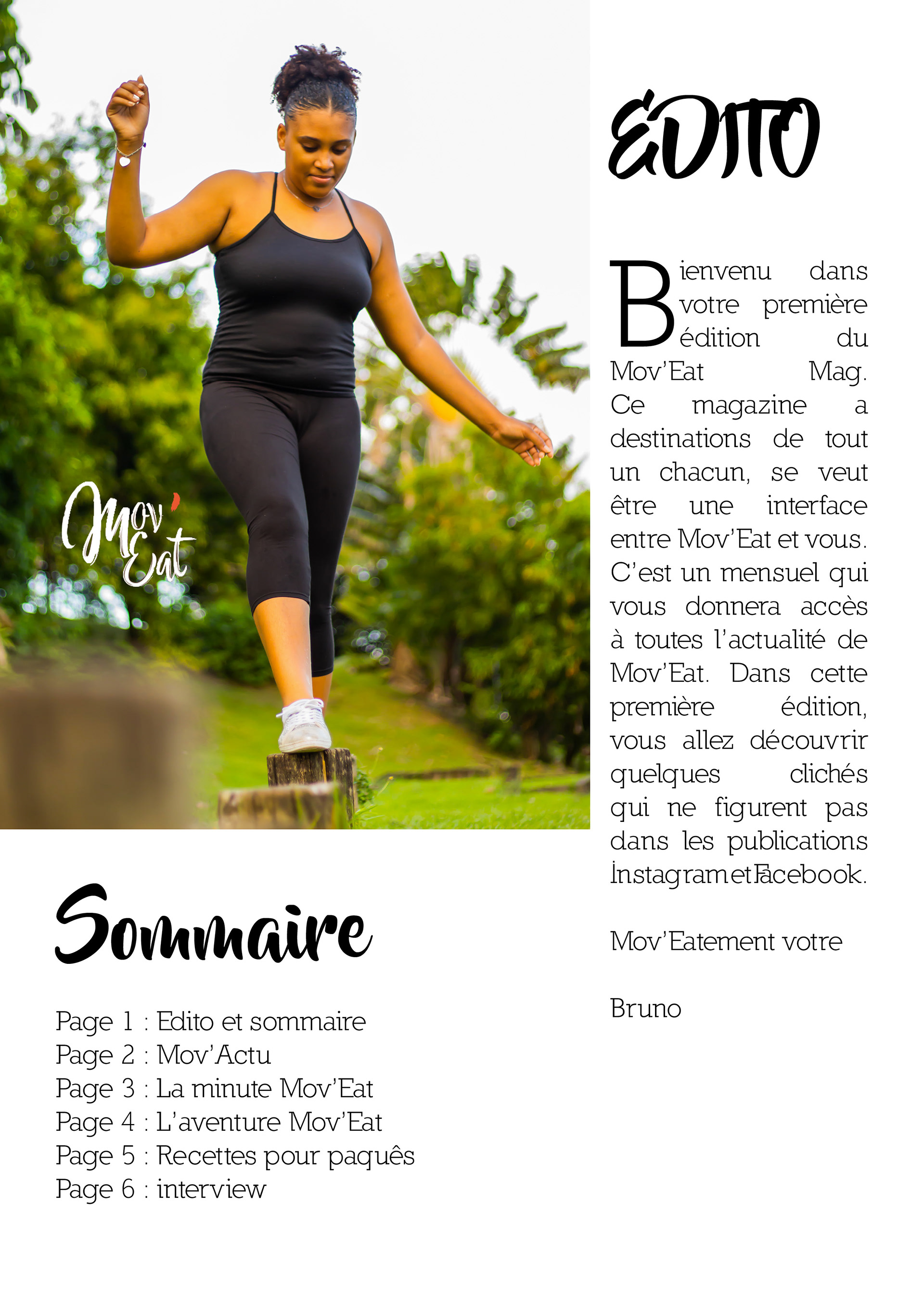 Maquette édito et sommaire