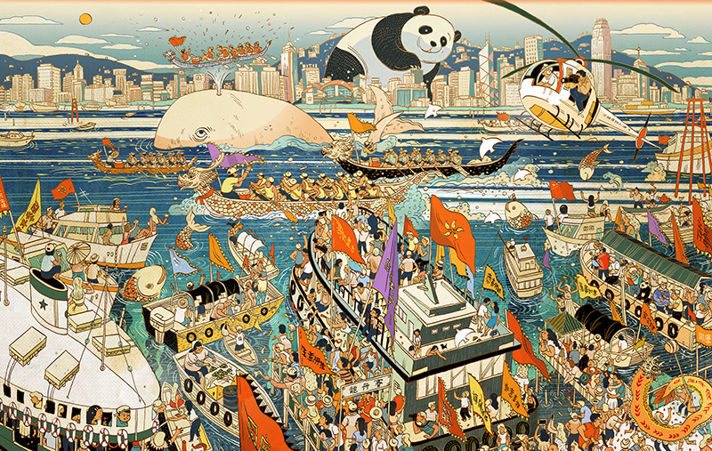 Ilustrasi warni dan multi dimensi oleh Victo Ngai, bikin takjub