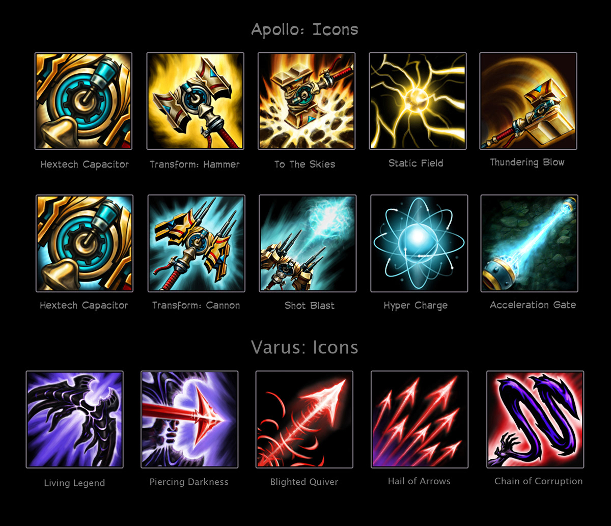 Greg Luzniak - League of Legends - Riot Games - UI Icons