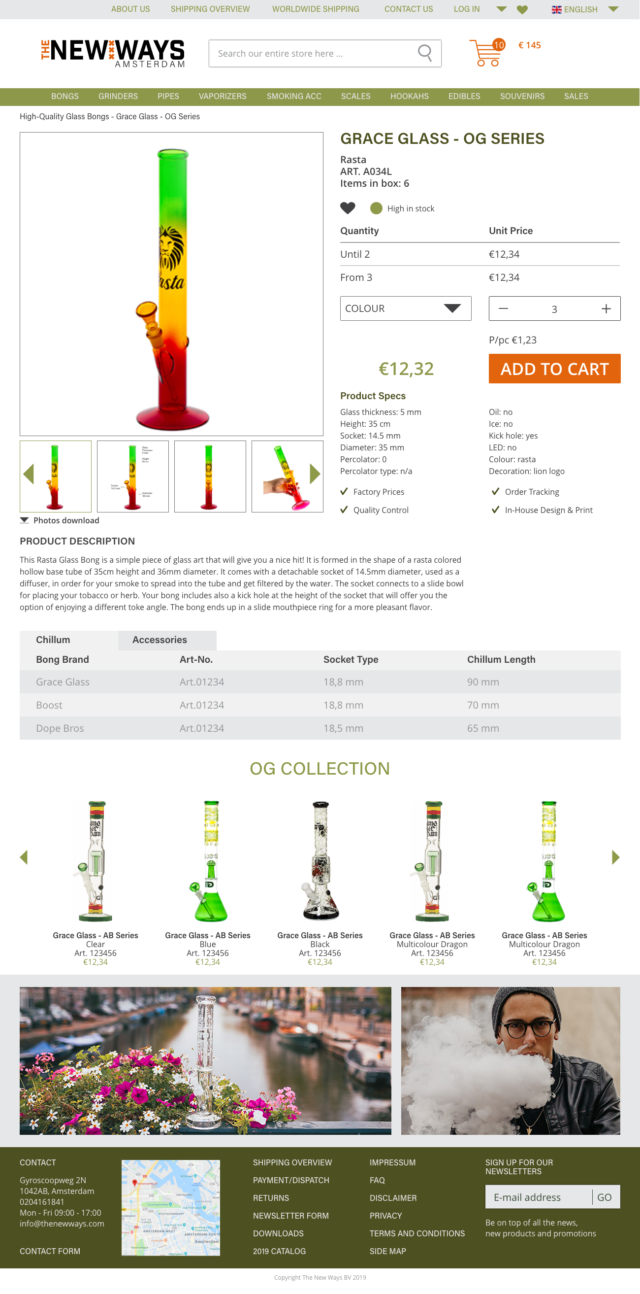 Website Design, Product Detail Page
