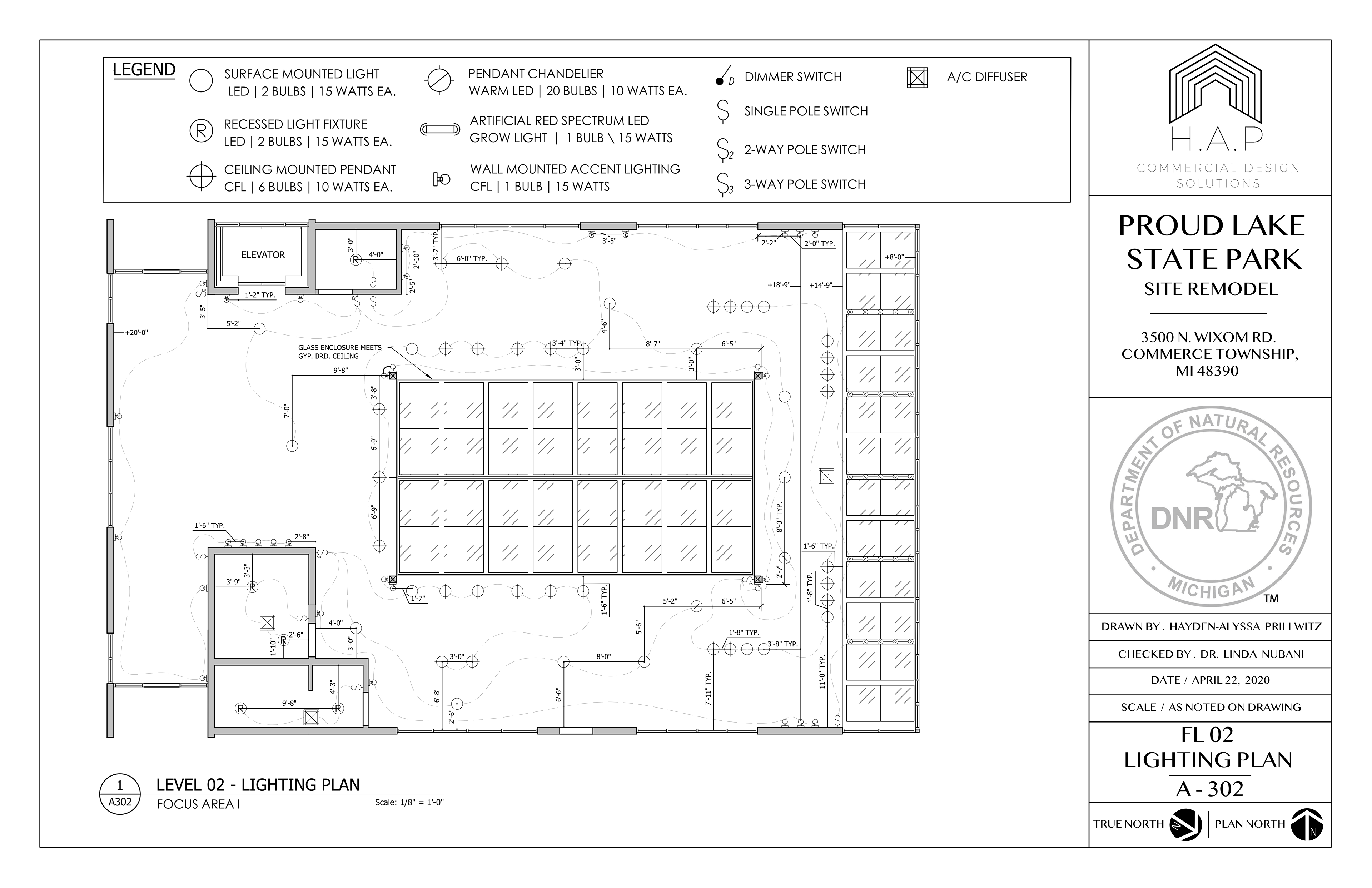 Building 1 . FL 02 . Lighting Plan