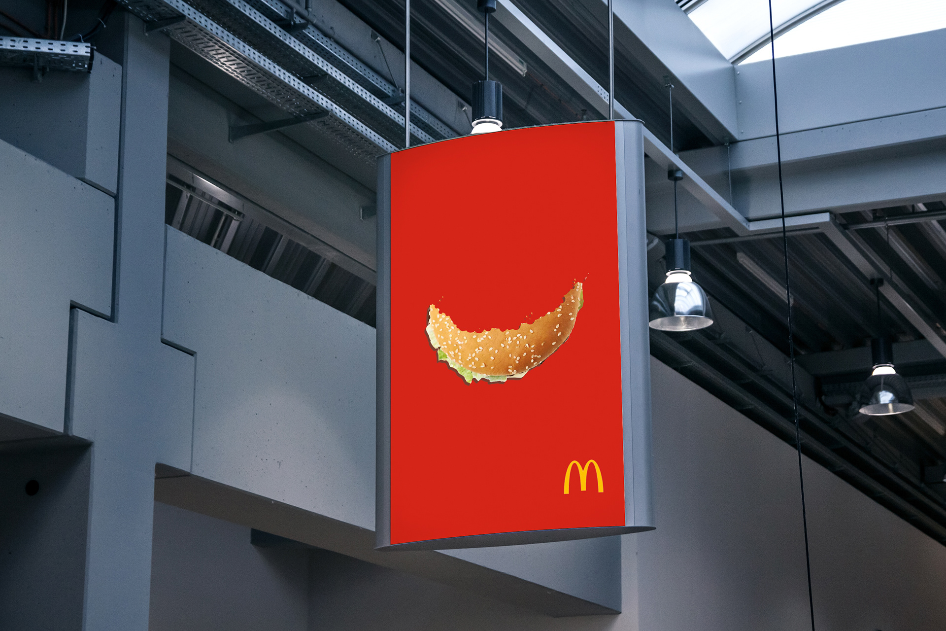 Mockup poster inside shopping centers