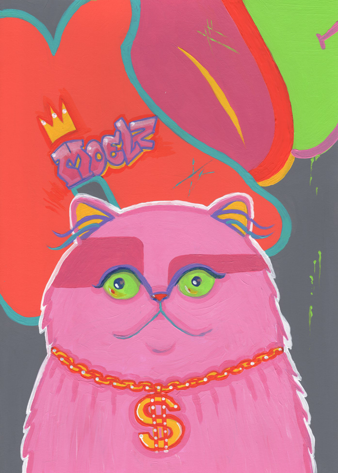 DJ MoelZ - availble as prints, cards and even a deckchair from ART WOW