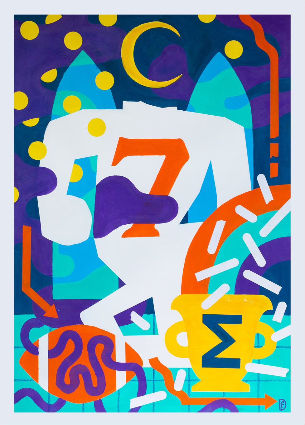 gouache sports trophy religion vibrant papier