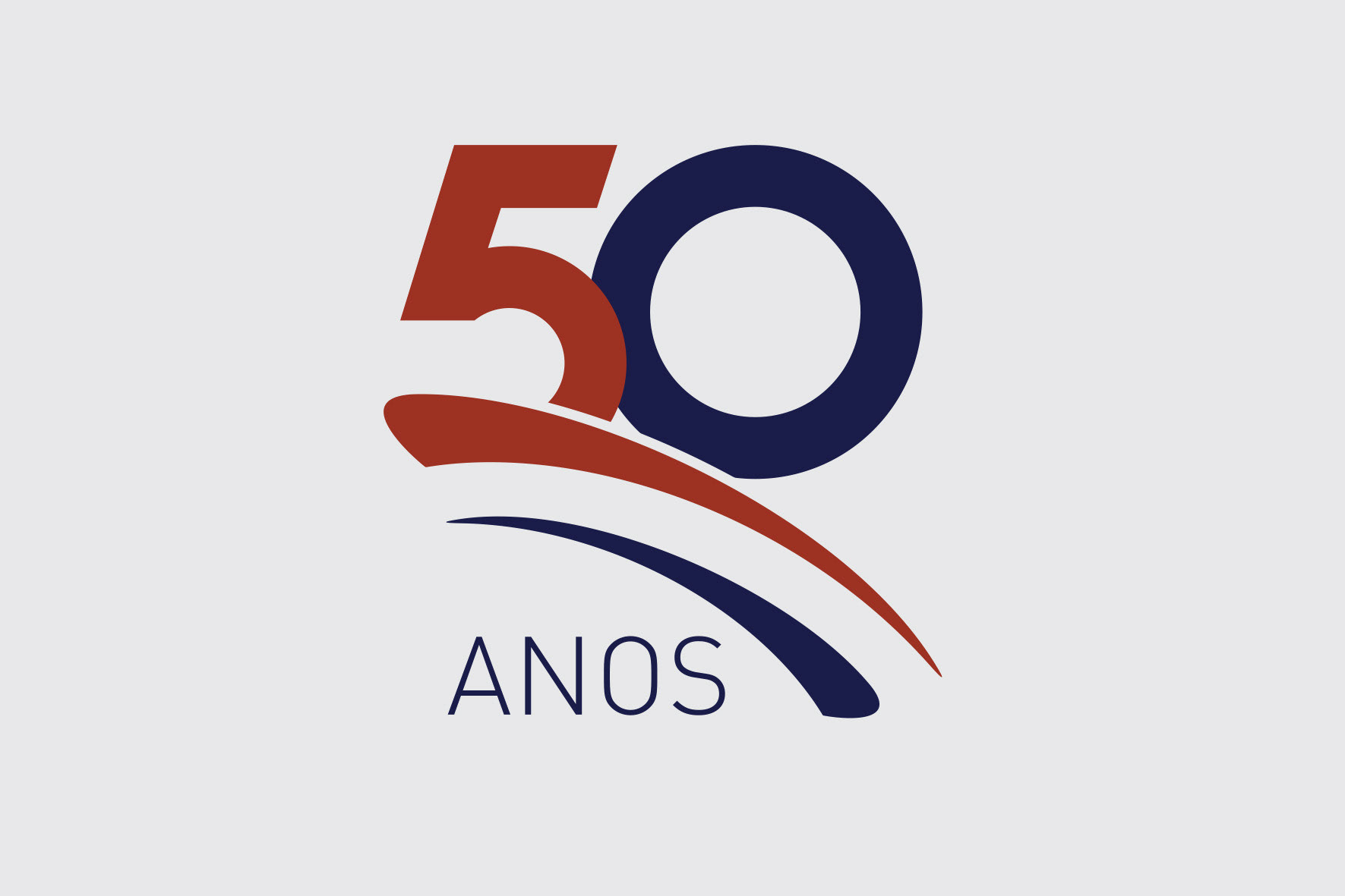 Logo comemorativo dos 50 anos da empresa Terrena "aliança com o homen do campo"