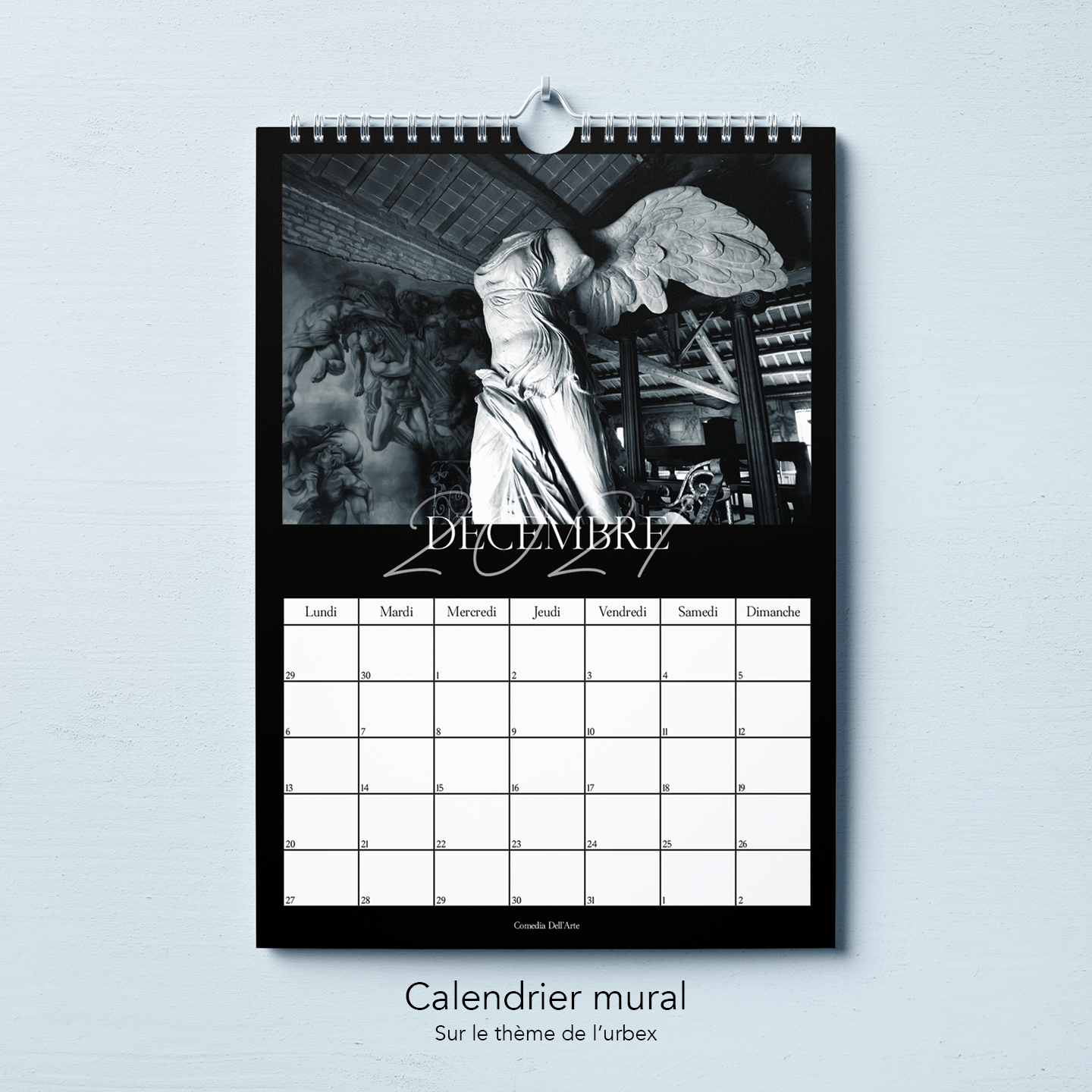 Claire Casalini Astier Calendrier 2021 Decay calendrier all black 2021