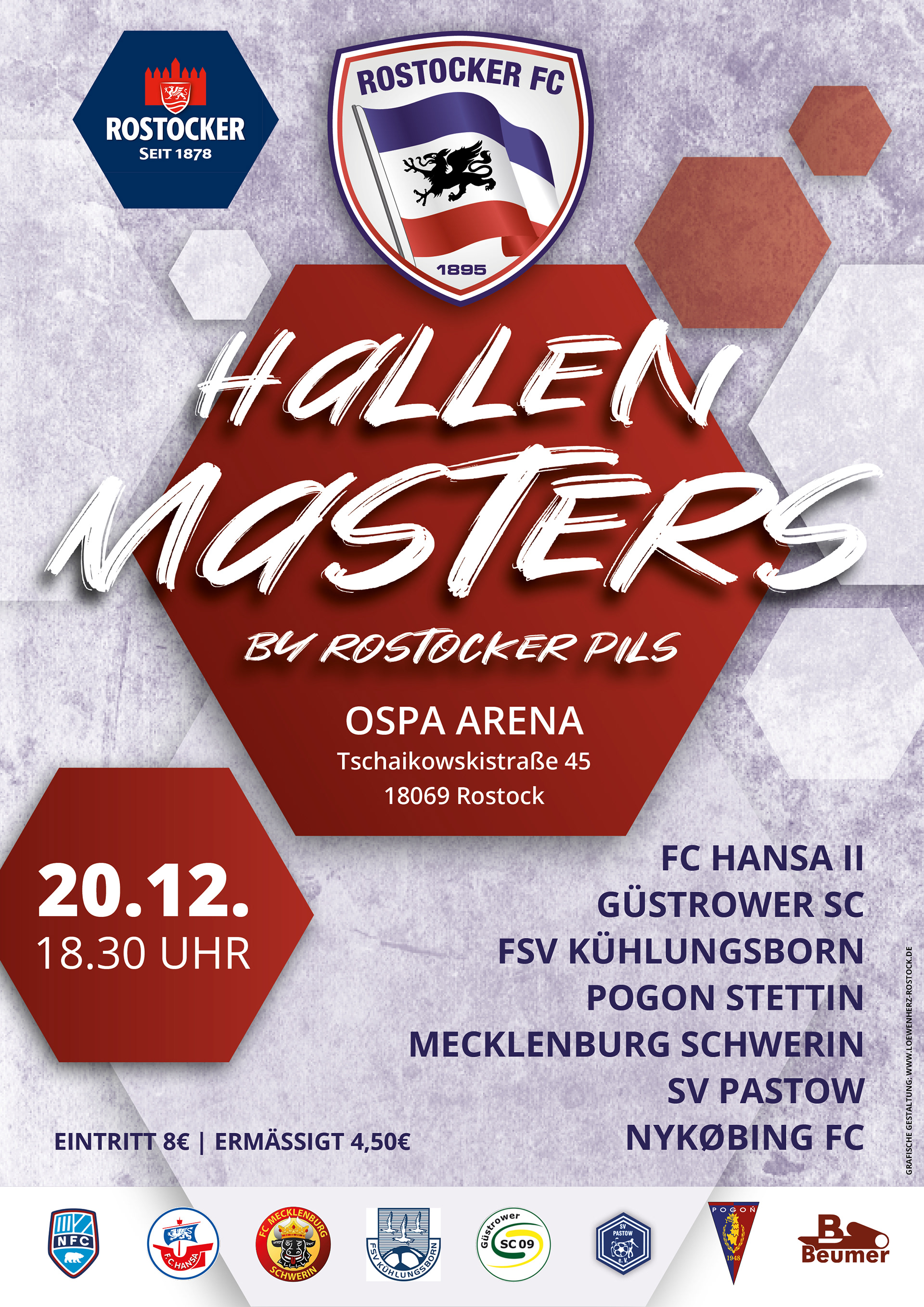 Rostocker FC: Plakat Hallenturnier