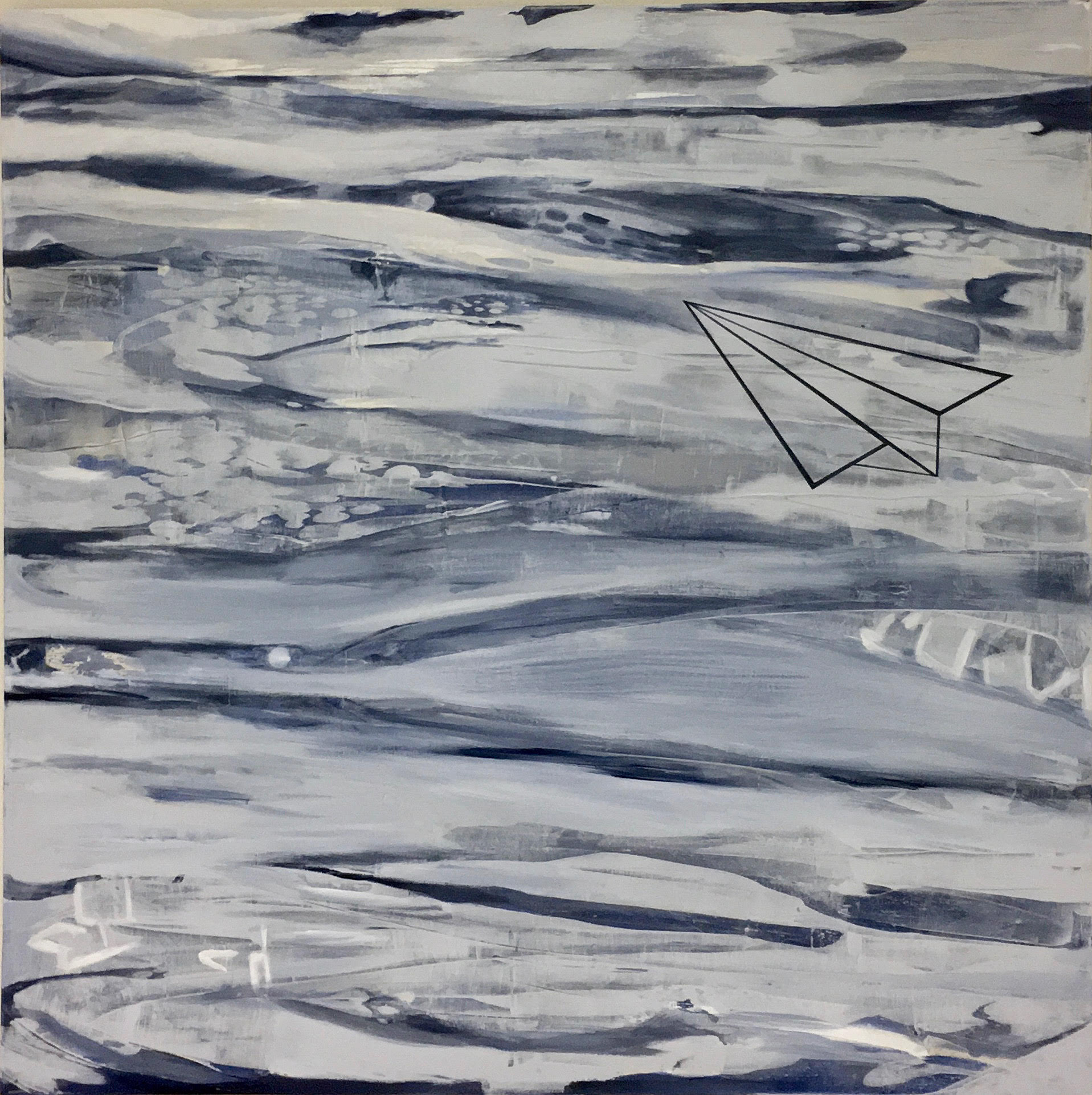 Fly Girl, acrylic on canvas , 48"x48"