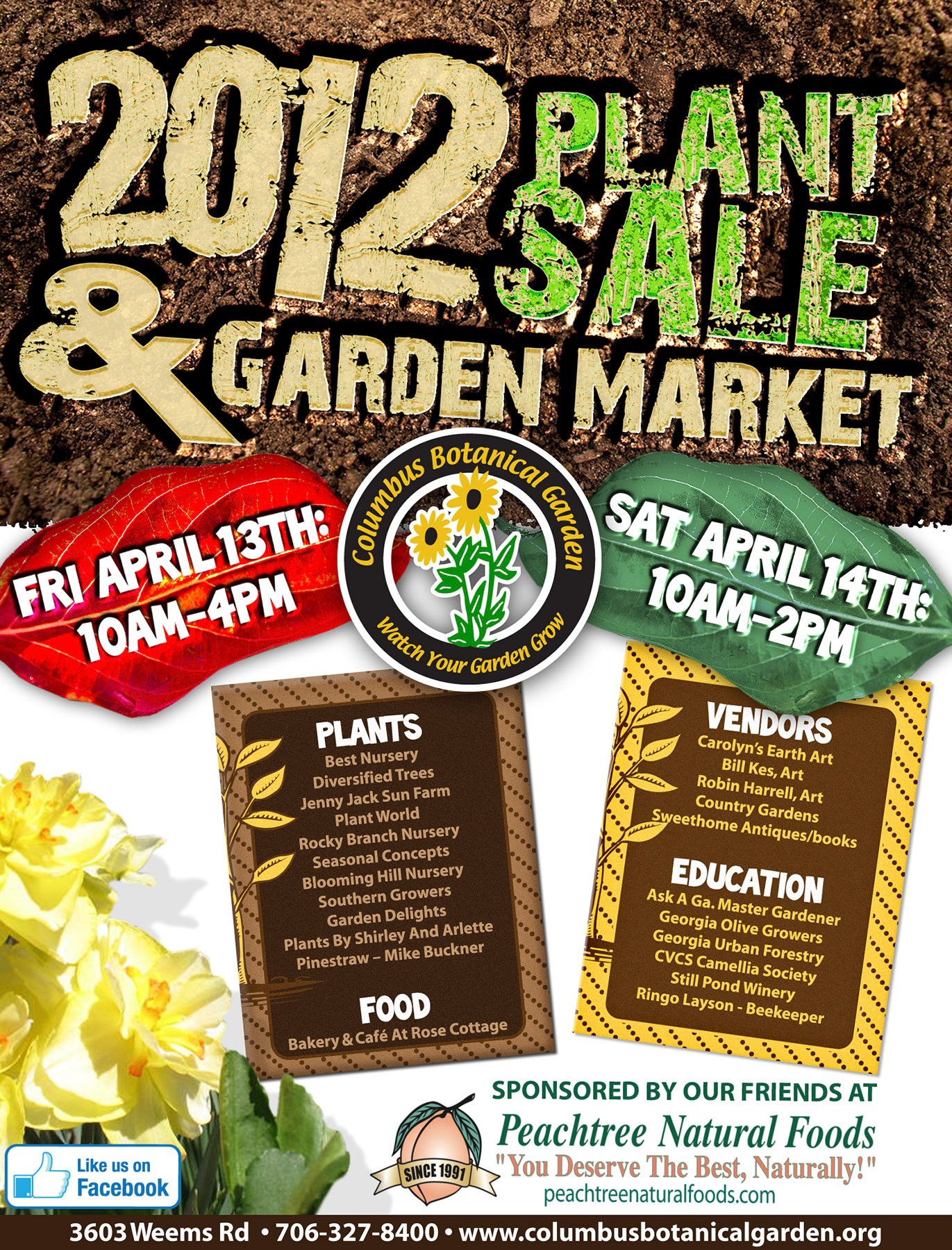 Flyer design for Columbus Botanical Garden.