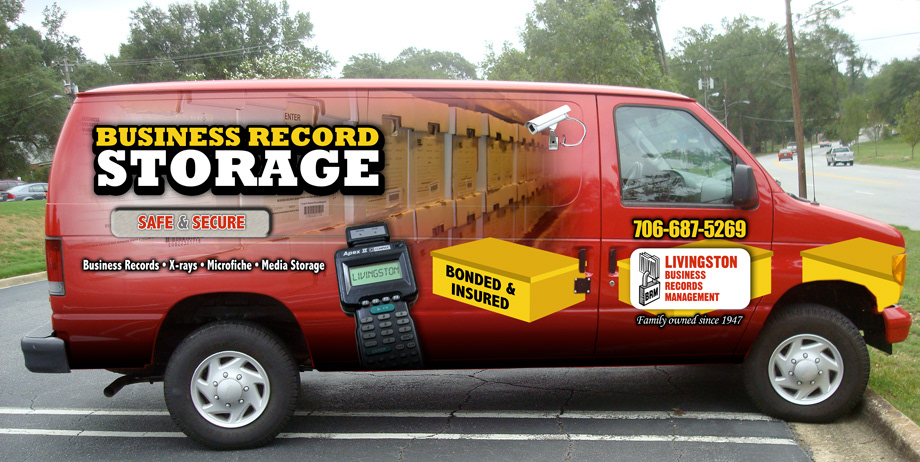 Visual proof with passenger side artwork for Livingston van.