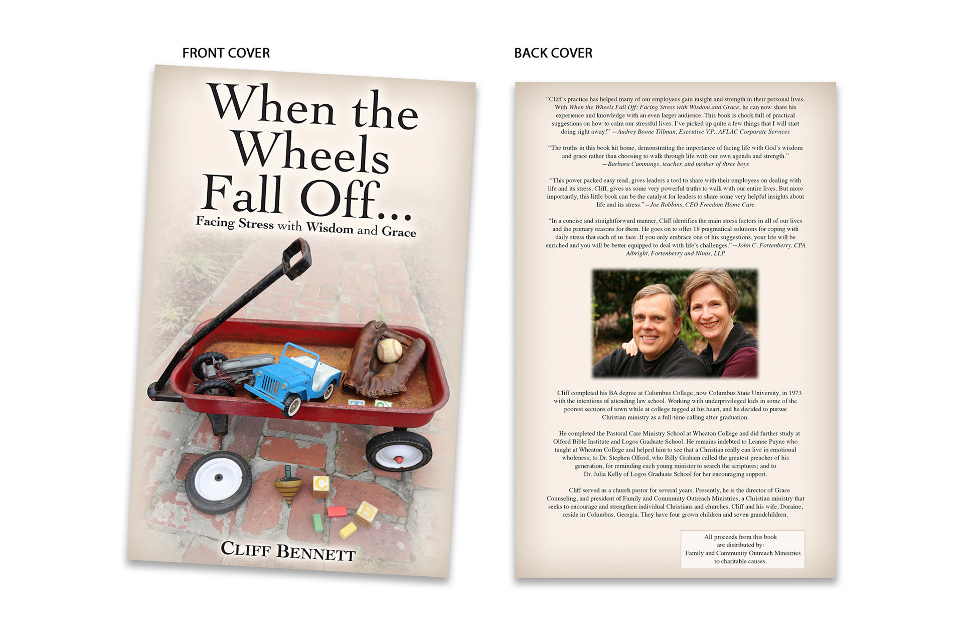 Book design for author Cliff Bennett. Sam worked closely with Cliff to conceptualize the look of the cover art as well as photography.