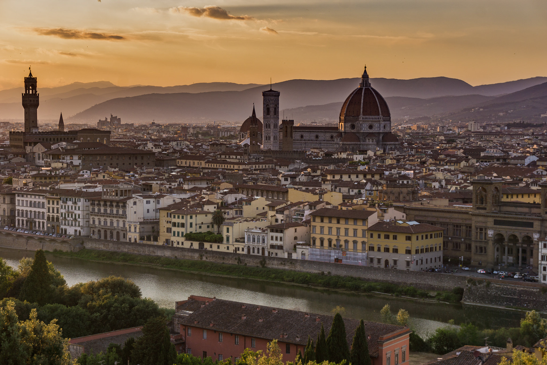 Florentine skyline from Piazzale Michelangelo, Florence, Italy (2015)
