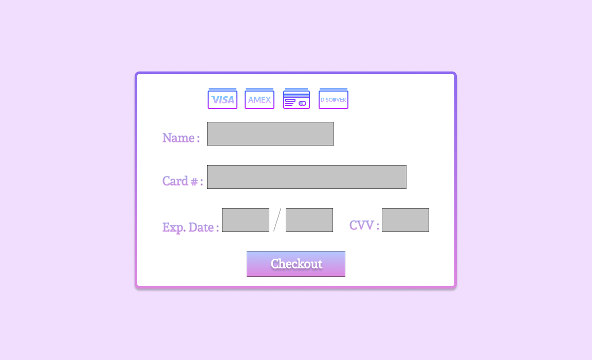 Credit Card Checkout.