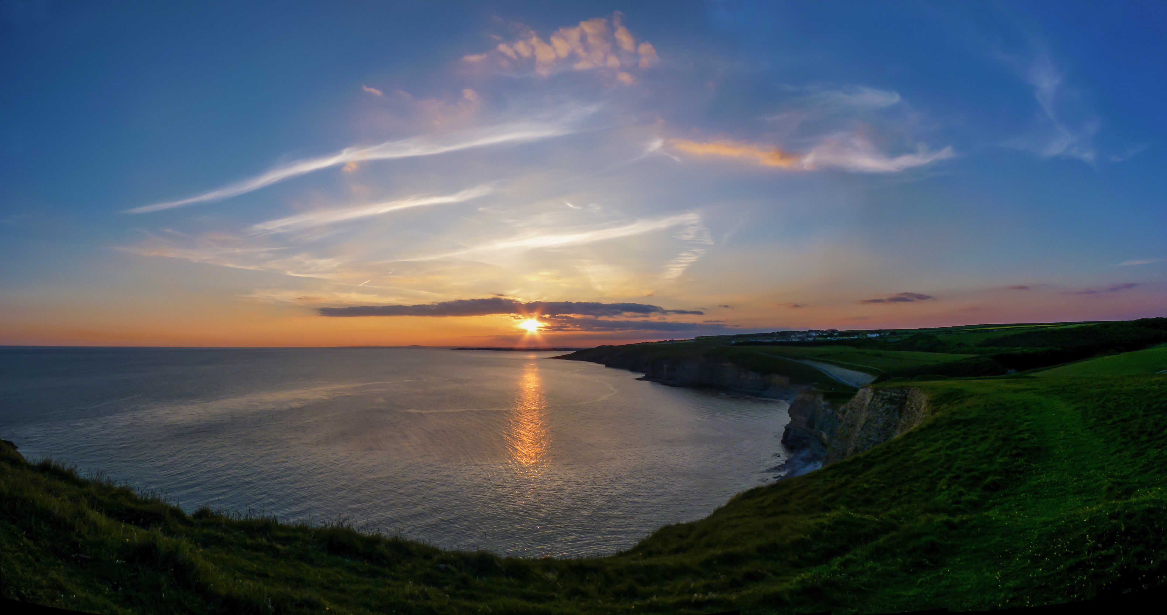 Orange and Blue Southerndown Bay Sunset