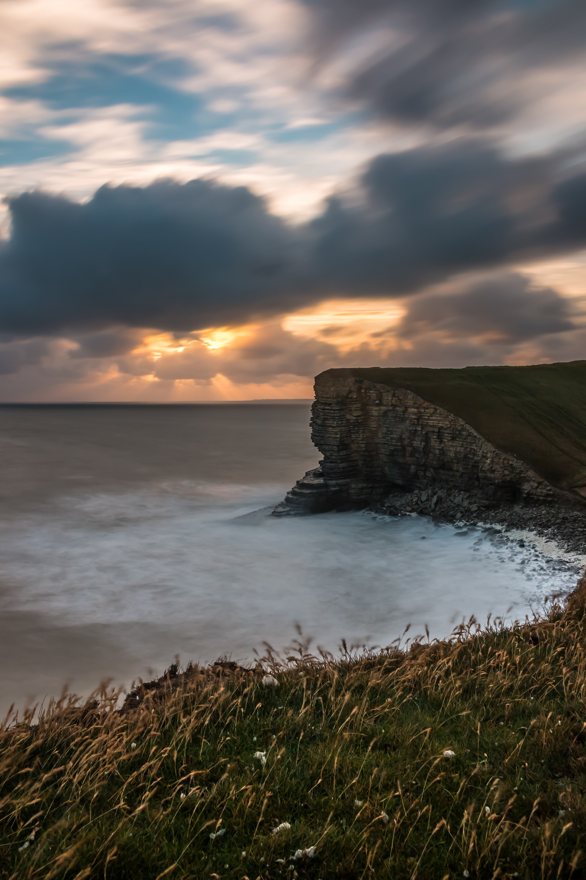 Long Exposure Cliffs Portrait