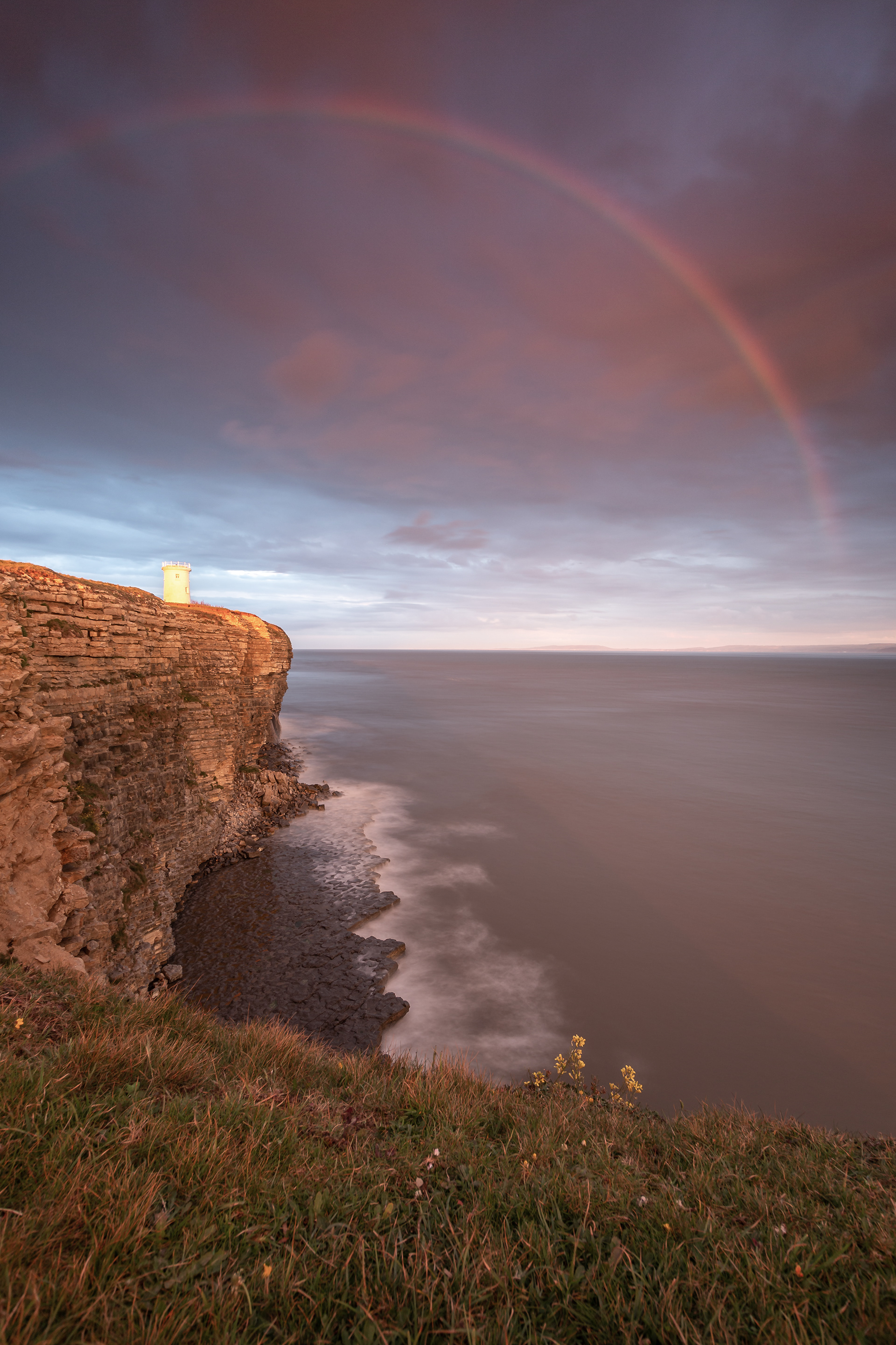 Nash West TowerSunset Rainbow Portrait