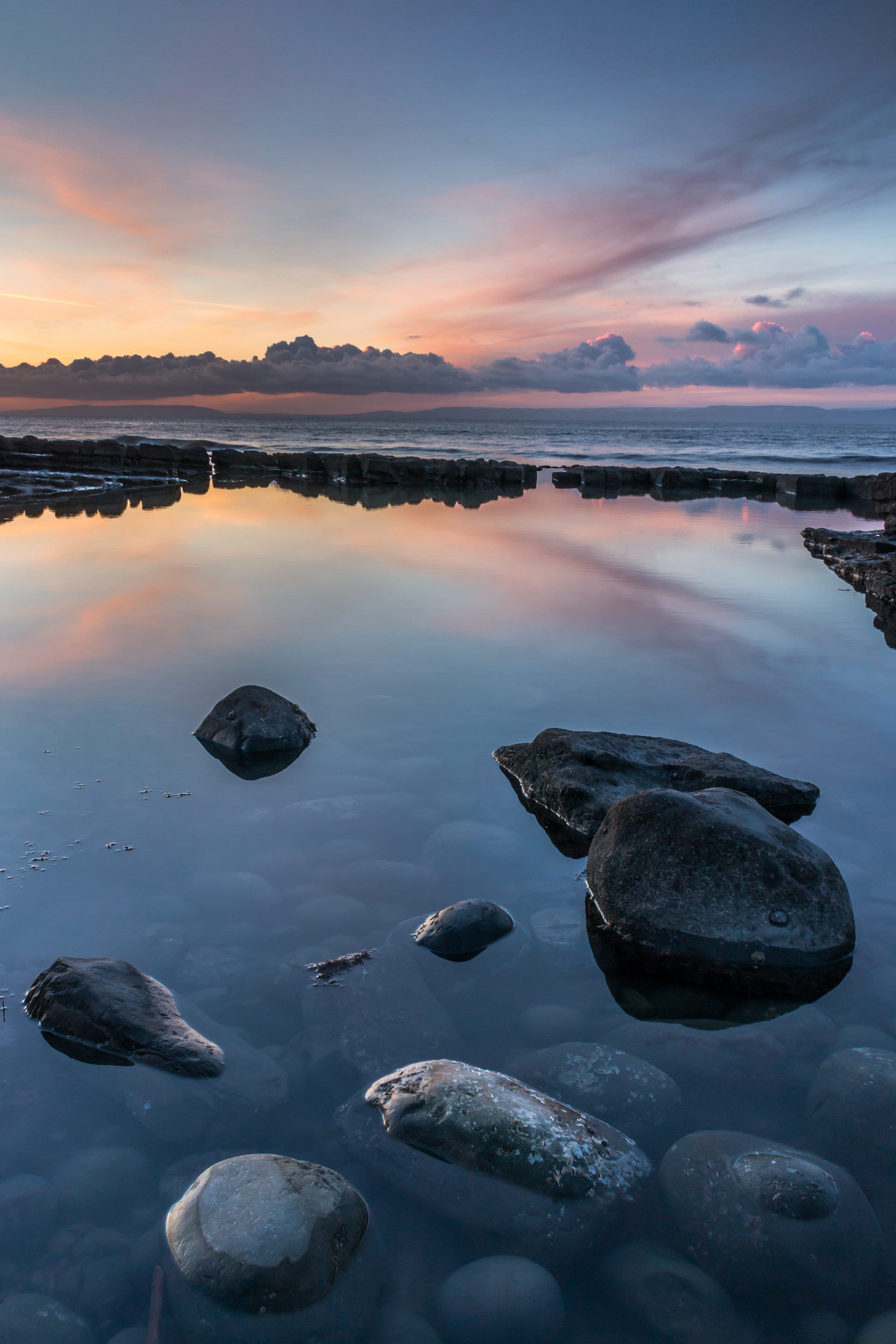 Llantwit Sunset Pool reflection