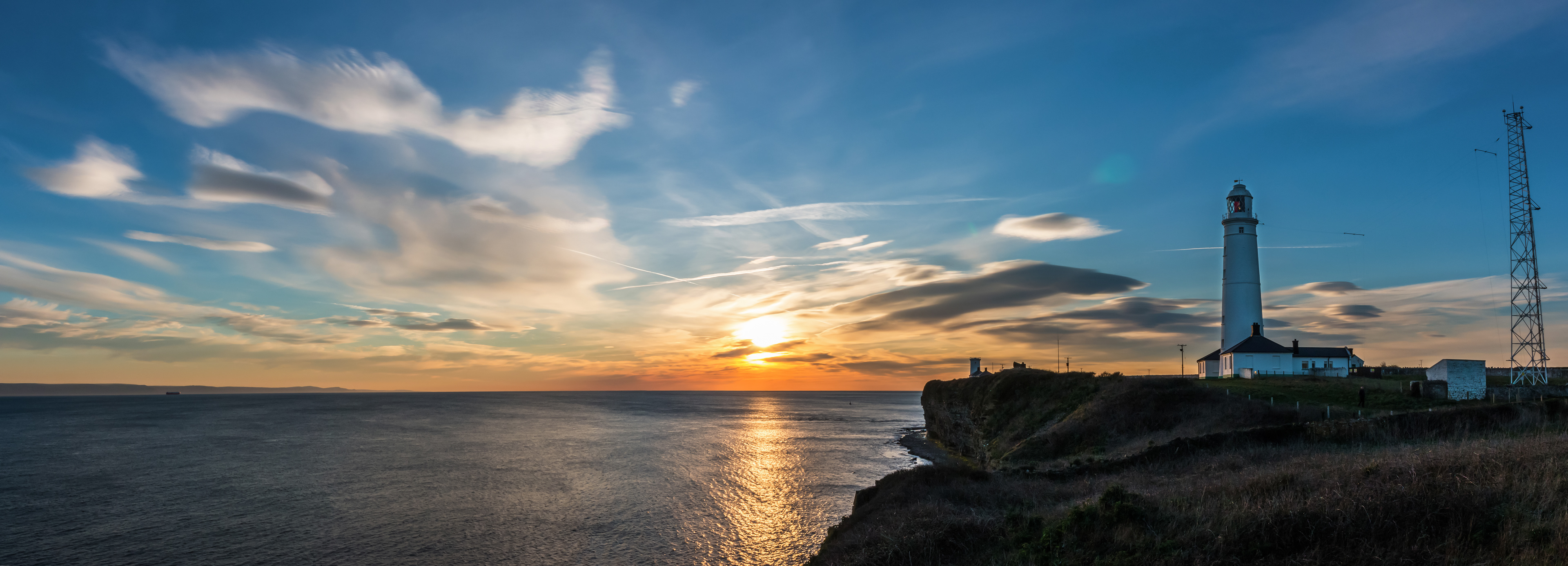 Blue and Orange Lighthouse Panorama