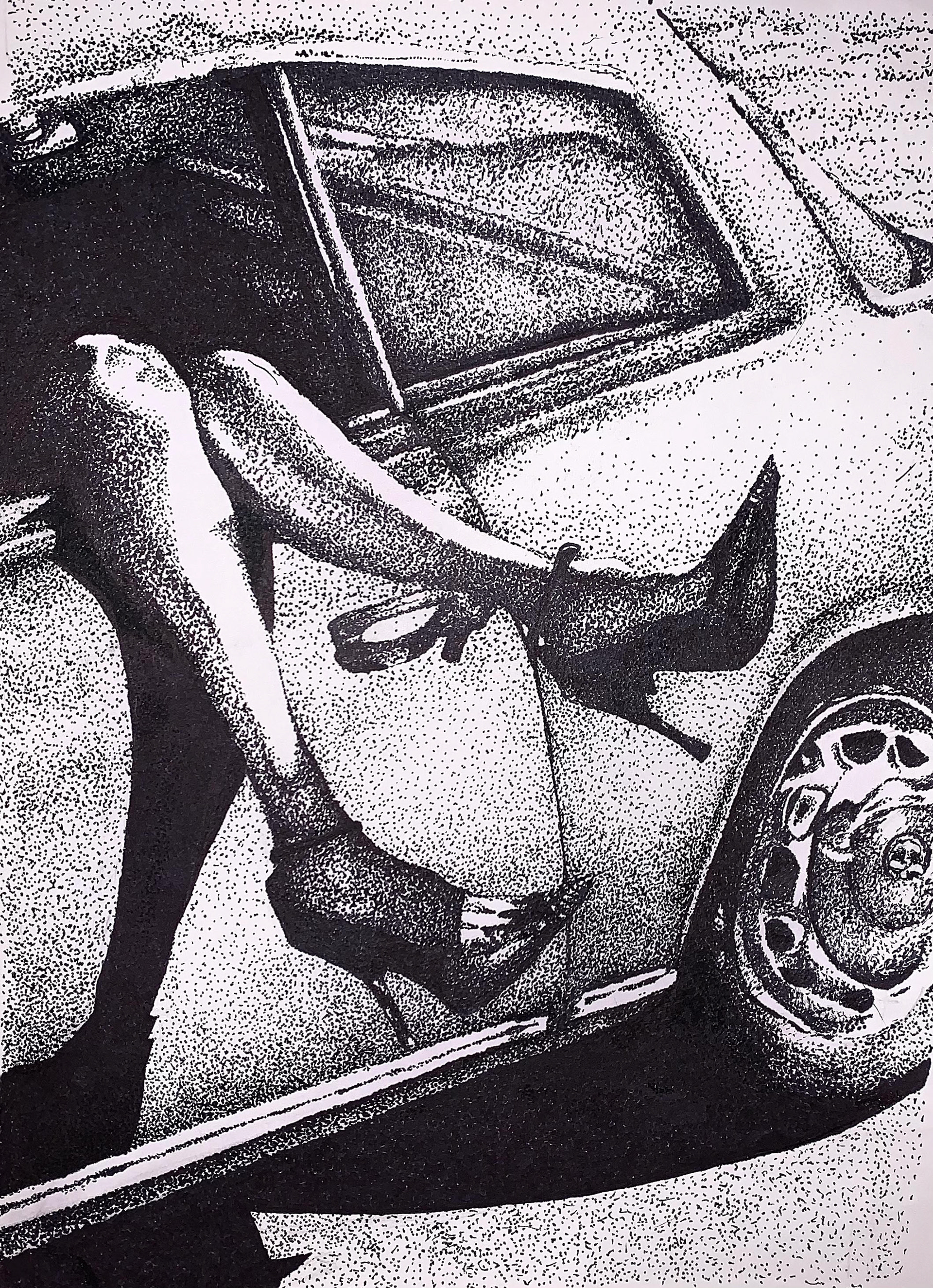 STIPPLE GRID DRAWING. Studio in Art. Grade 8