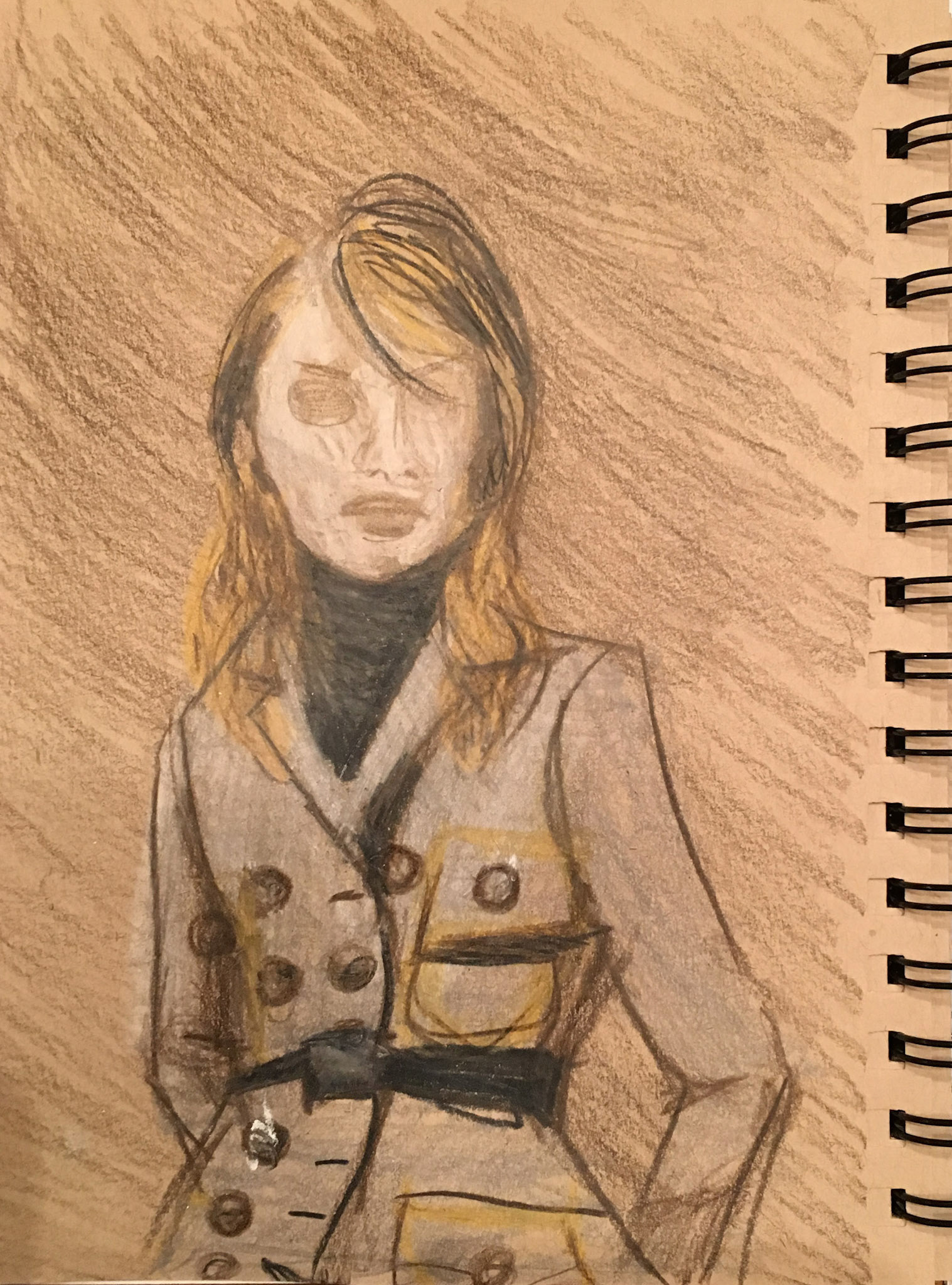 Ghost Girl. 2018. Colored pencil, 8.5 x 5.5"