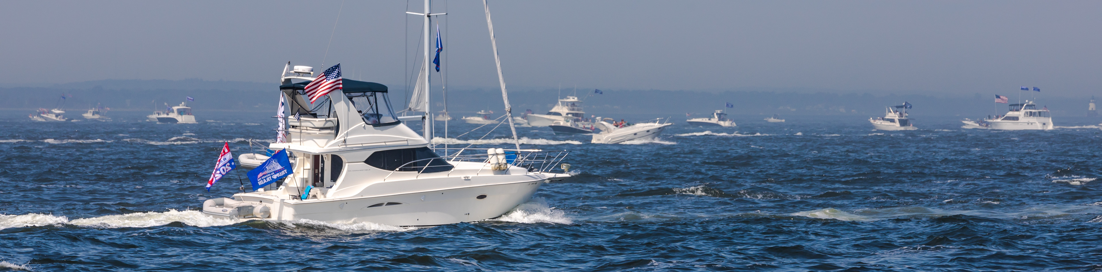 Trump Rally on the Water Aug 23, 2020 -> Colt State Park Bristol RI
