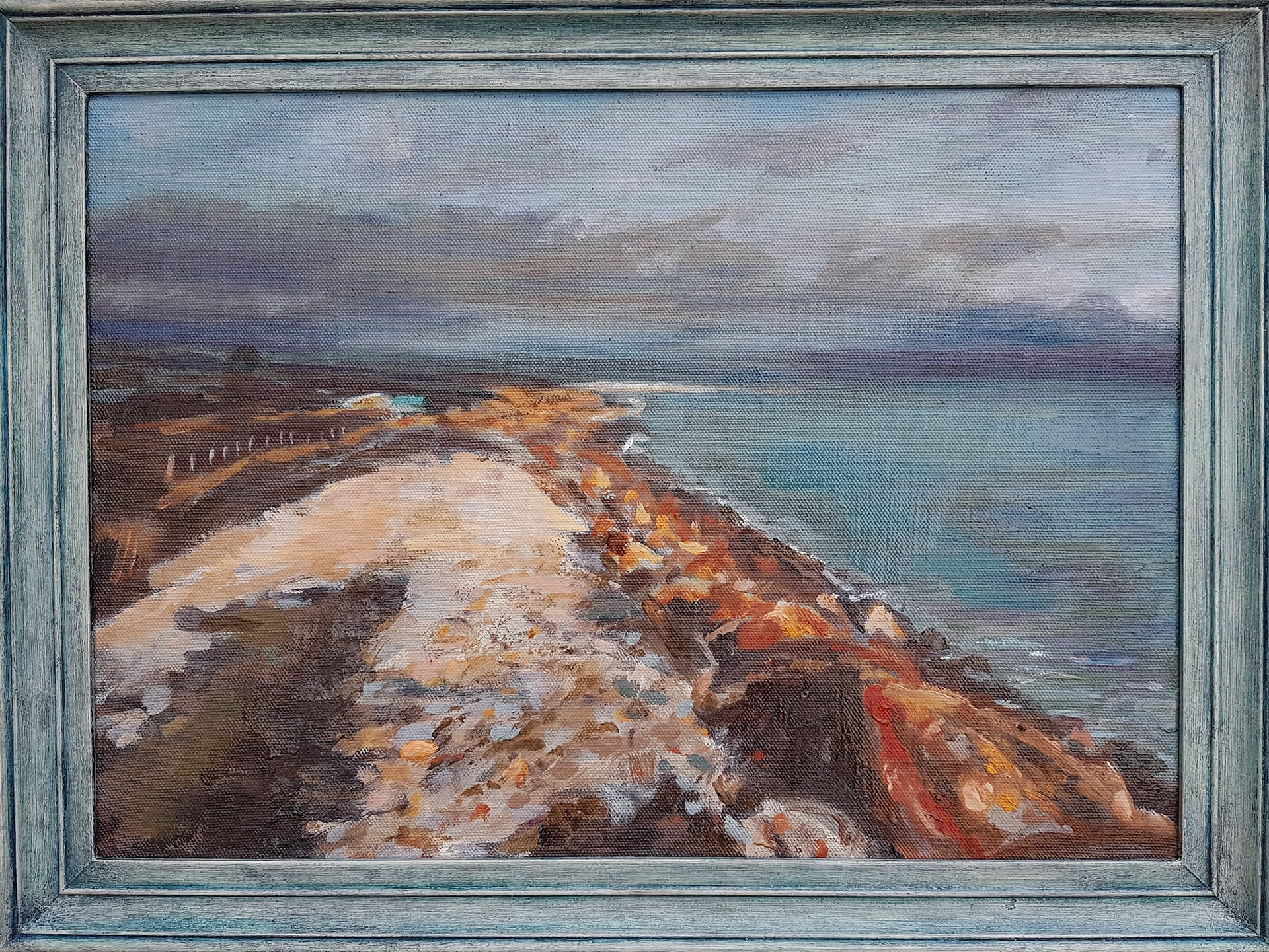 Llanbedrog to pwllheli oil on linen board £395