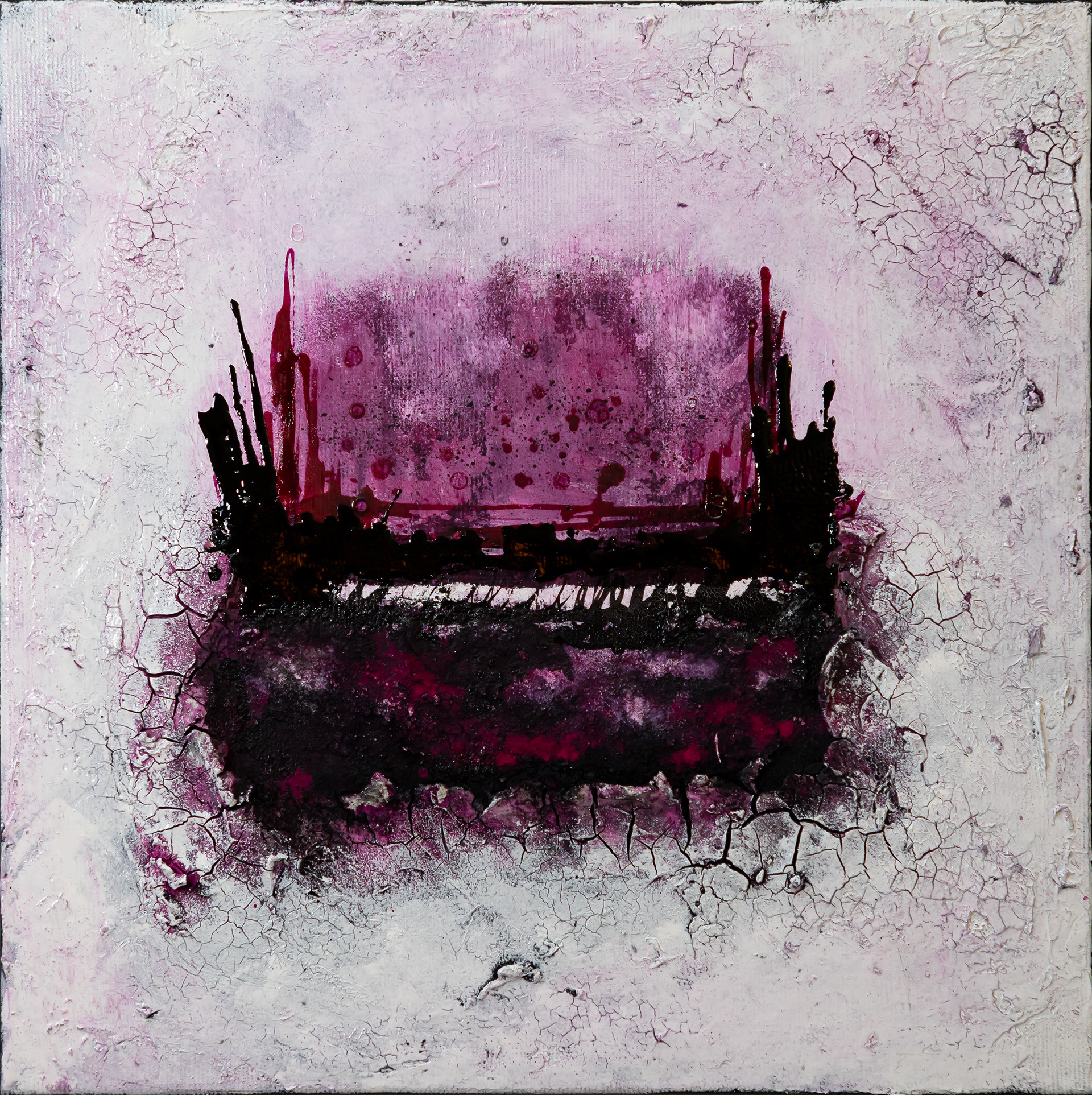 Herzschlag I | 30 x 30 cm | Acryl, Mischtechnik auf Leinwand | 2019 | Preis: 250€