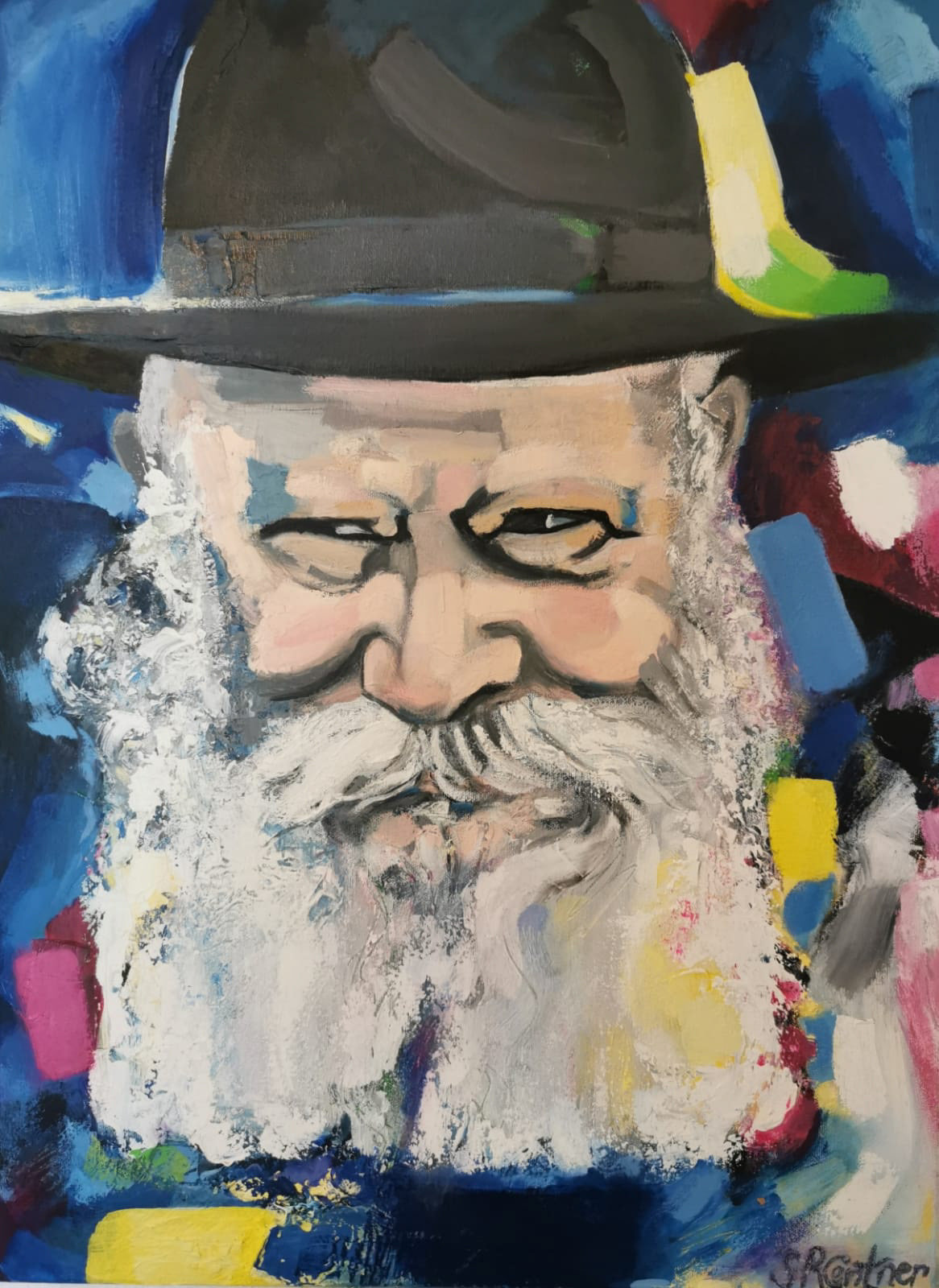"The Rebbe Smiles", Oil on Canvas, R7700 andPrints available
