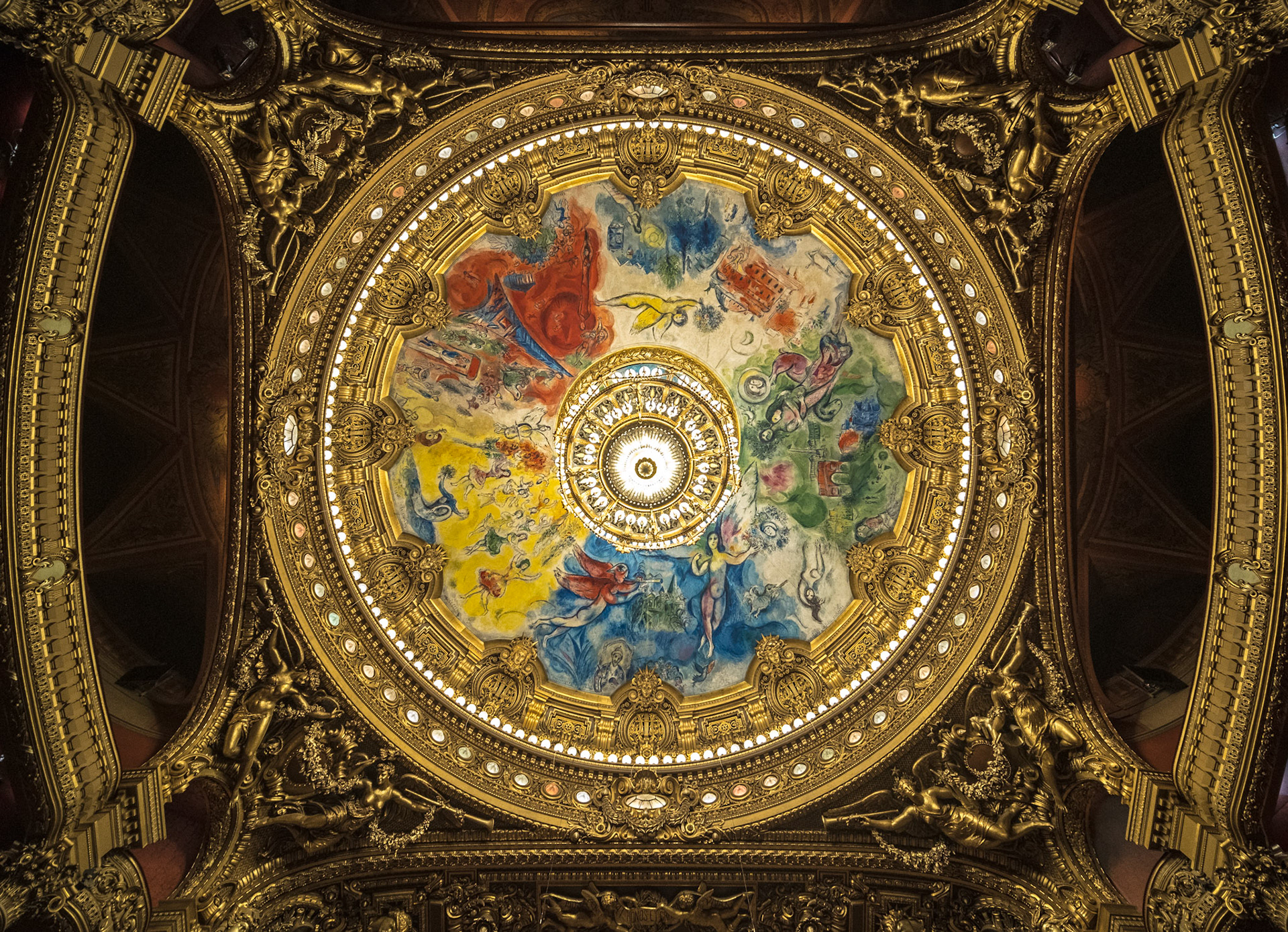 Opera Garnier - ceiling painting by Marc Chagall