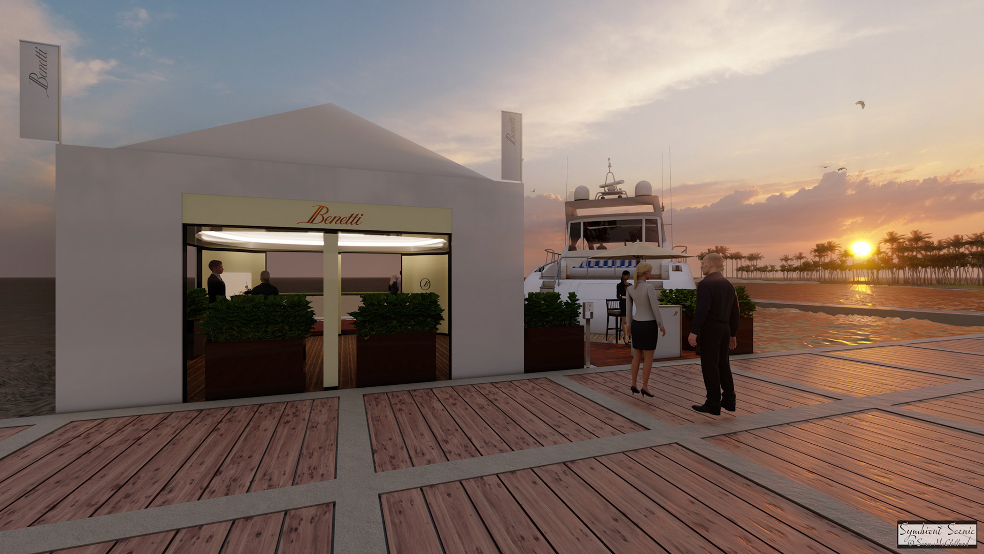 Benetti: Fort Lauderdale Boat Show Tent Render 4