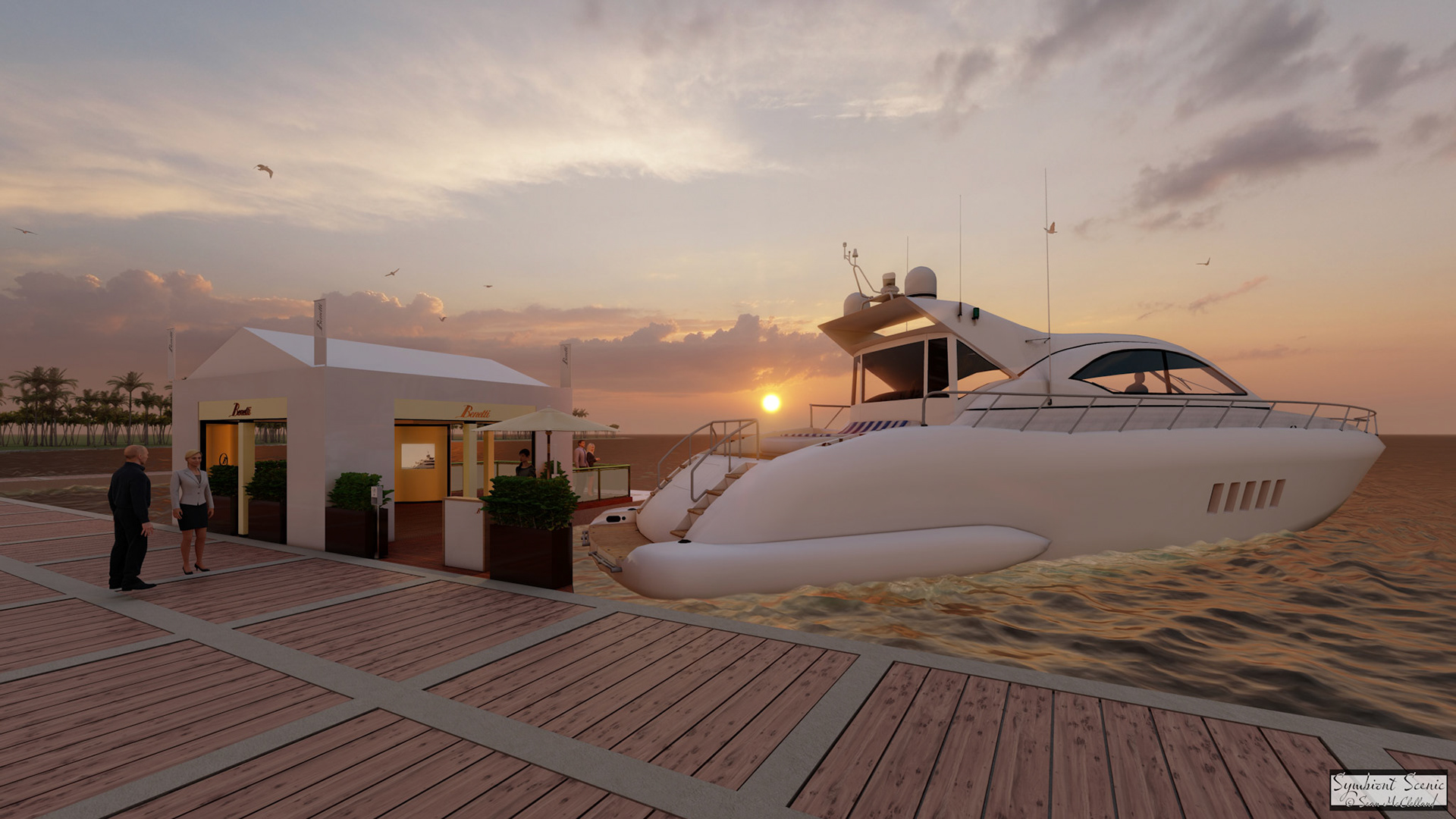 Benetti: Fort Lauderdale Boat Show Tent Render 5