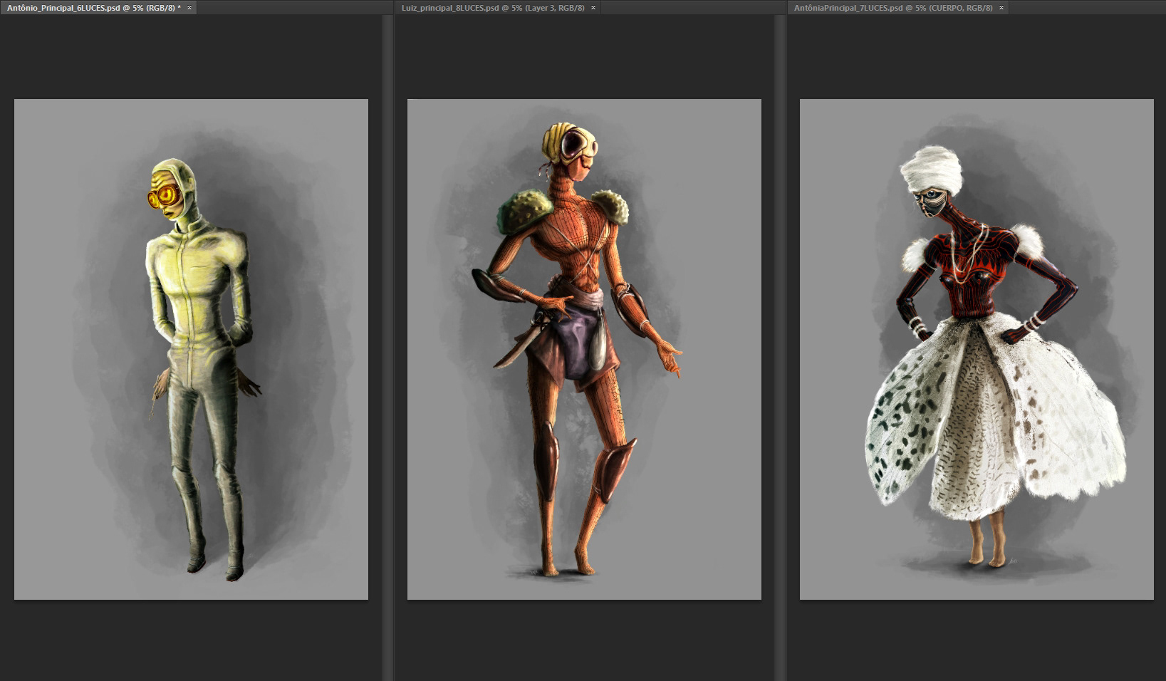Concept for Antar Kuri's Hombres de Siete Milímetros