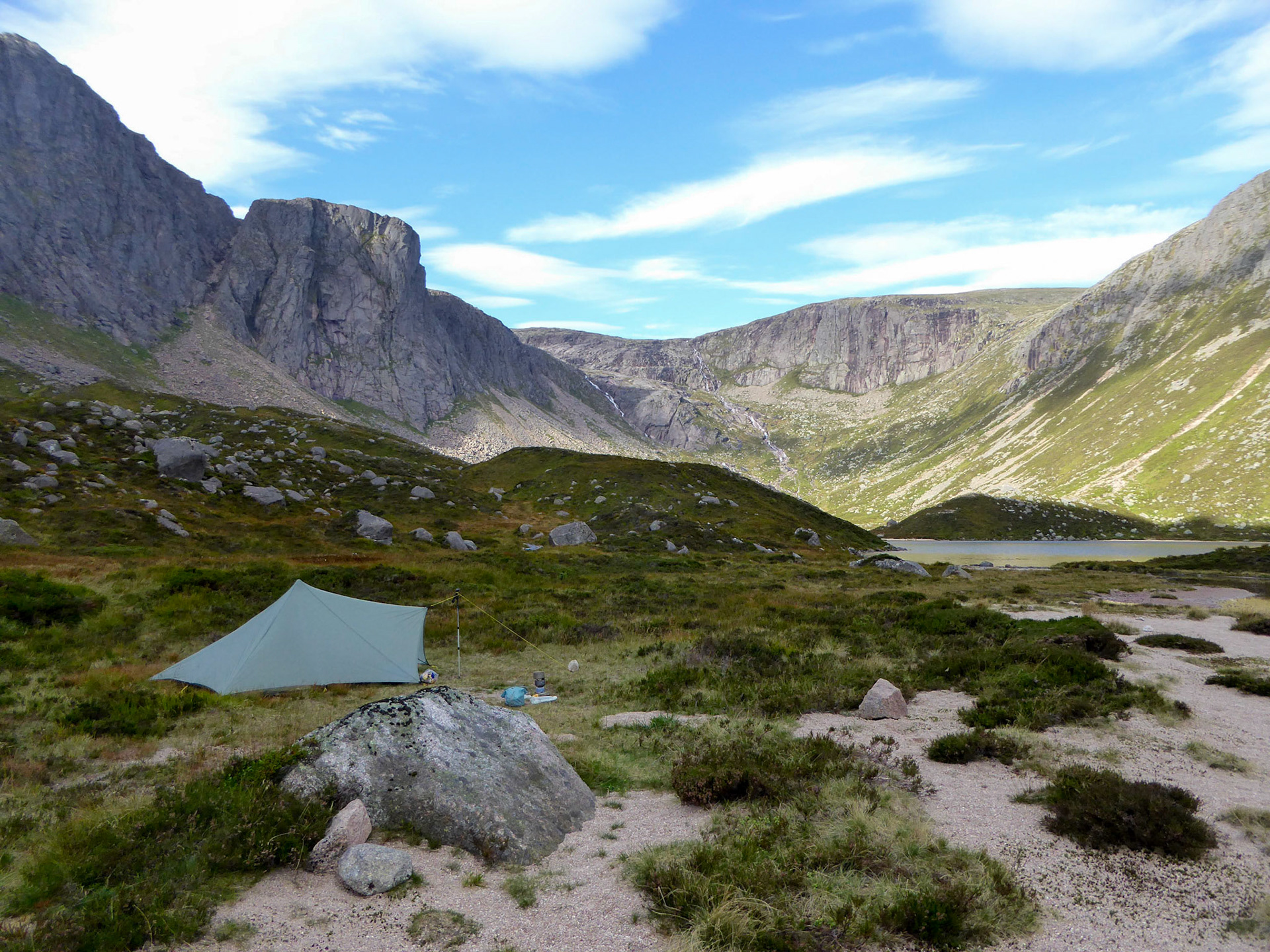 Camp at Loch Avon