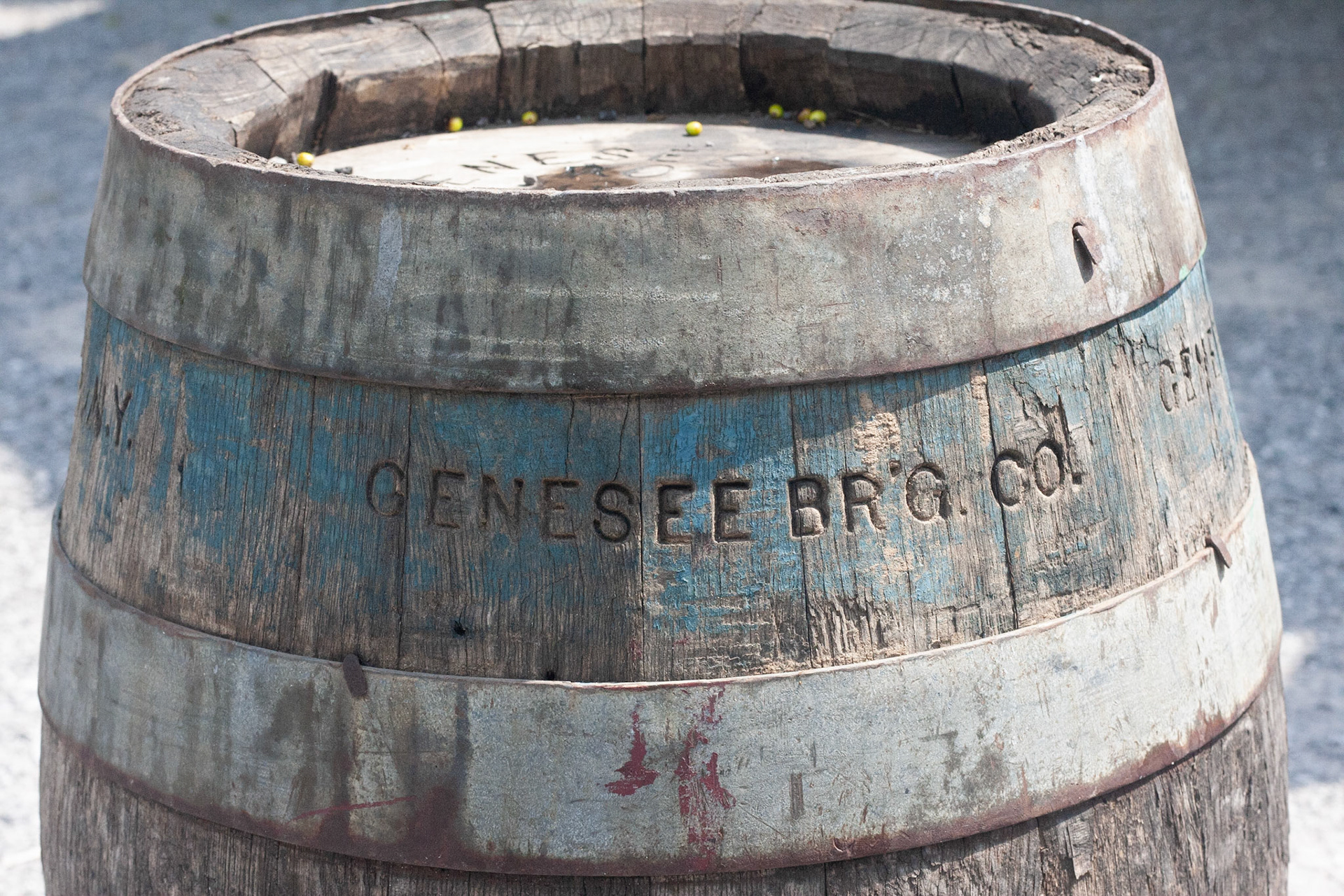 A period Genesee beer barrel at GCVM, August 22
