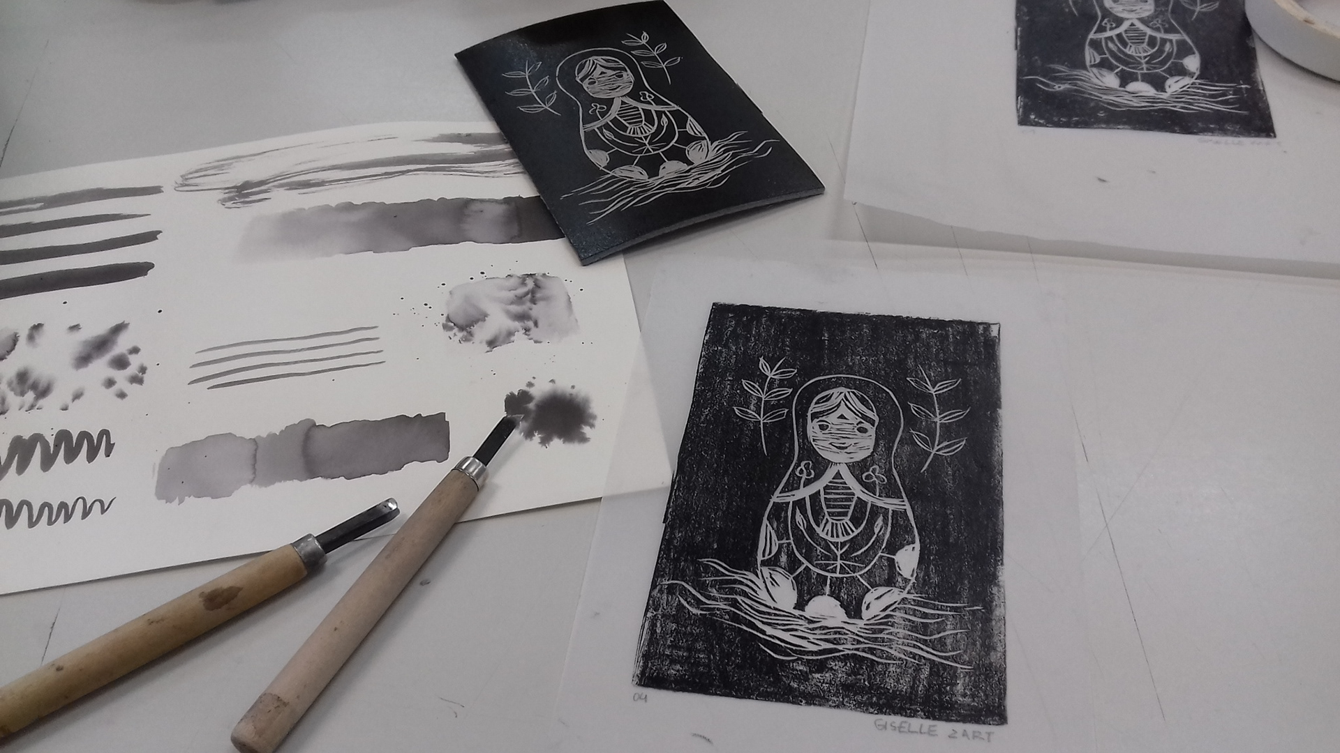 2016/Aulas de xilogravura