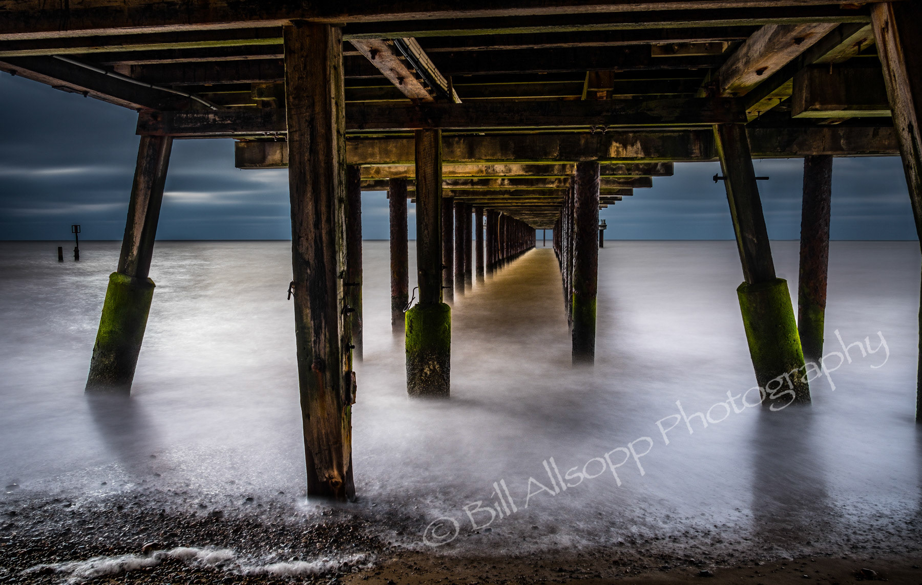 A long exposure underneath Southwold pier.