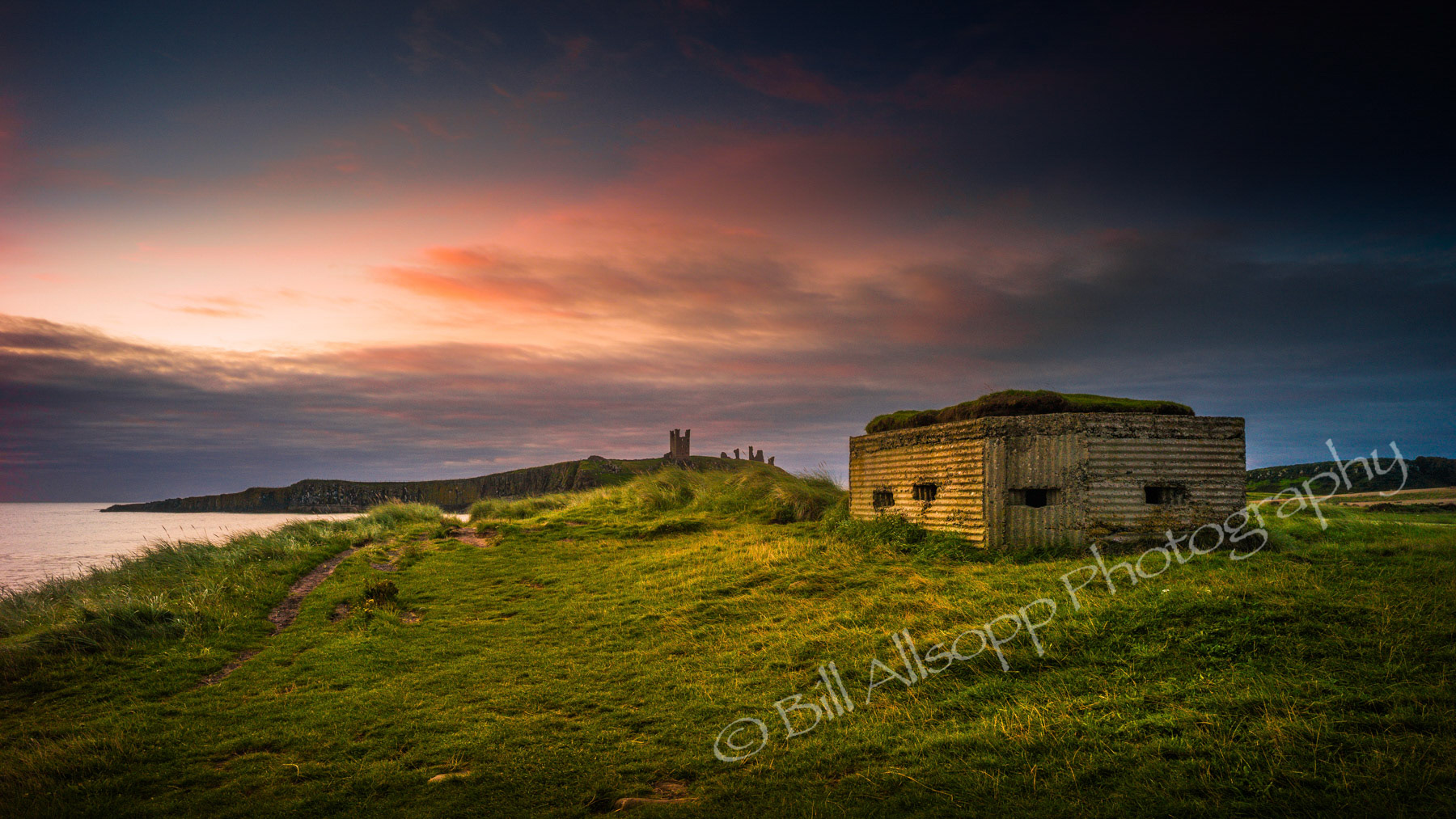 Defensive structures from the middle ages and WW2 on the Northumberland coast.