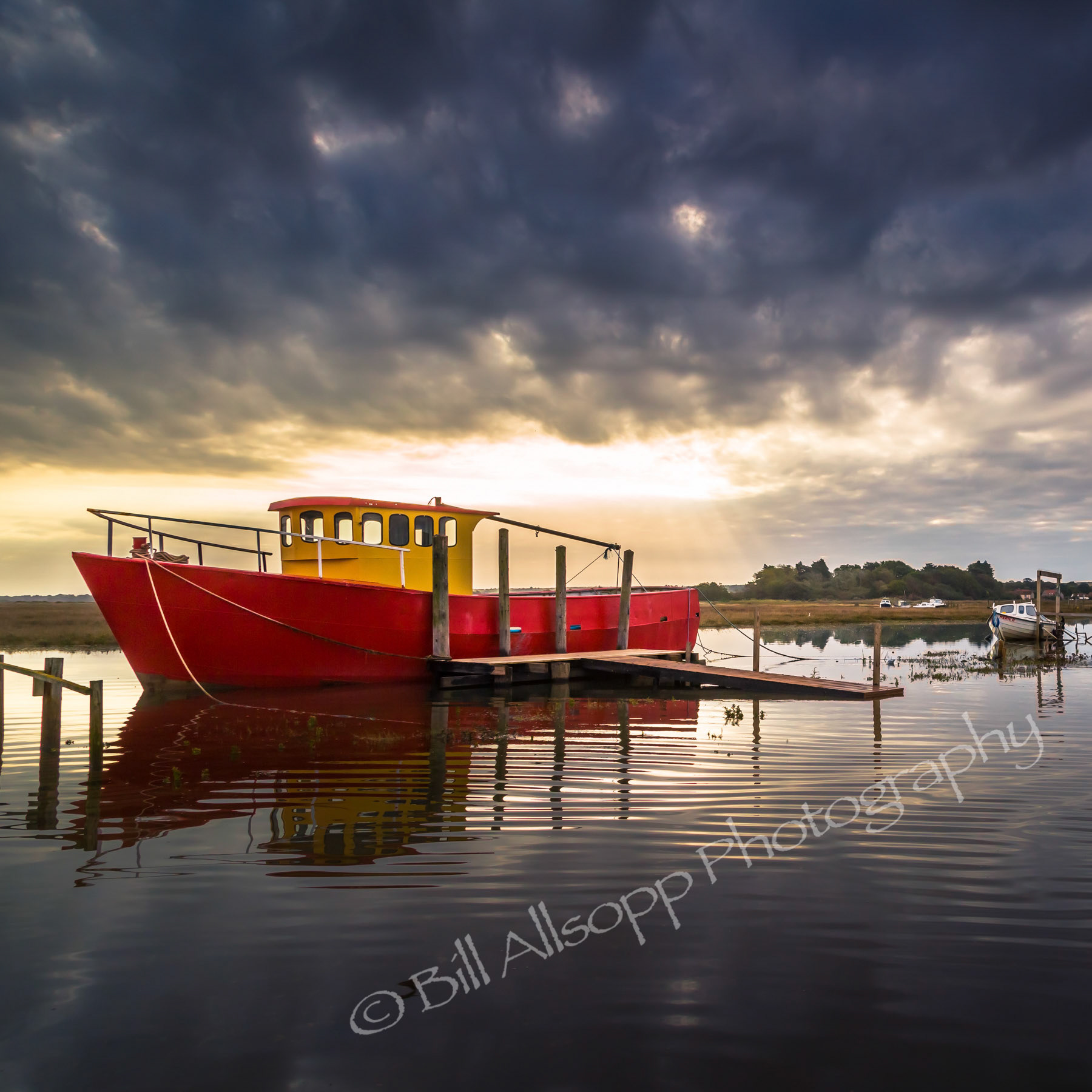 Fishing boats at Thornham creek North Norfolk.