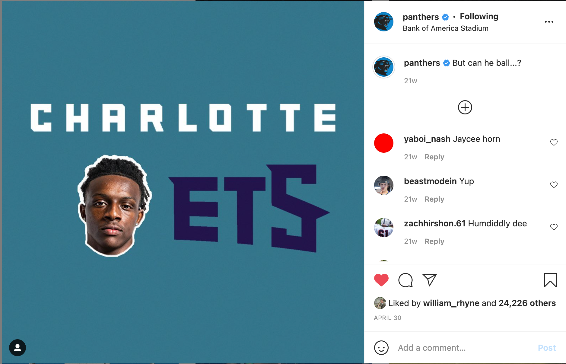 Carolina Panthers (NFL Draft, 2021)