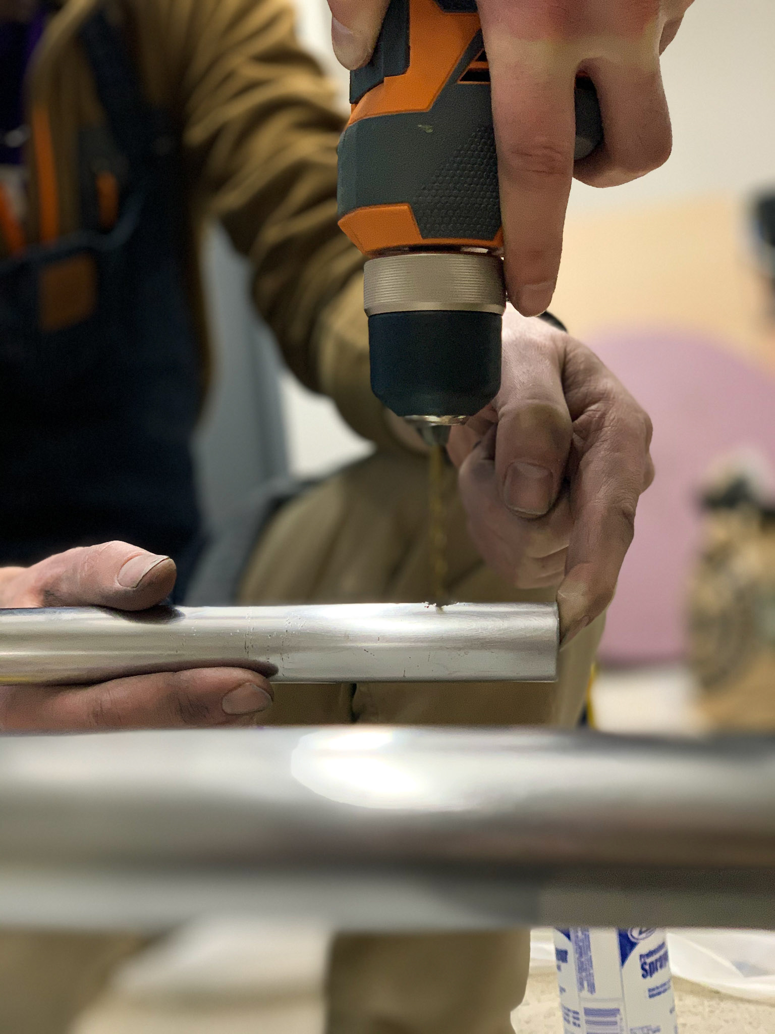 Drilling the seat mounting holes